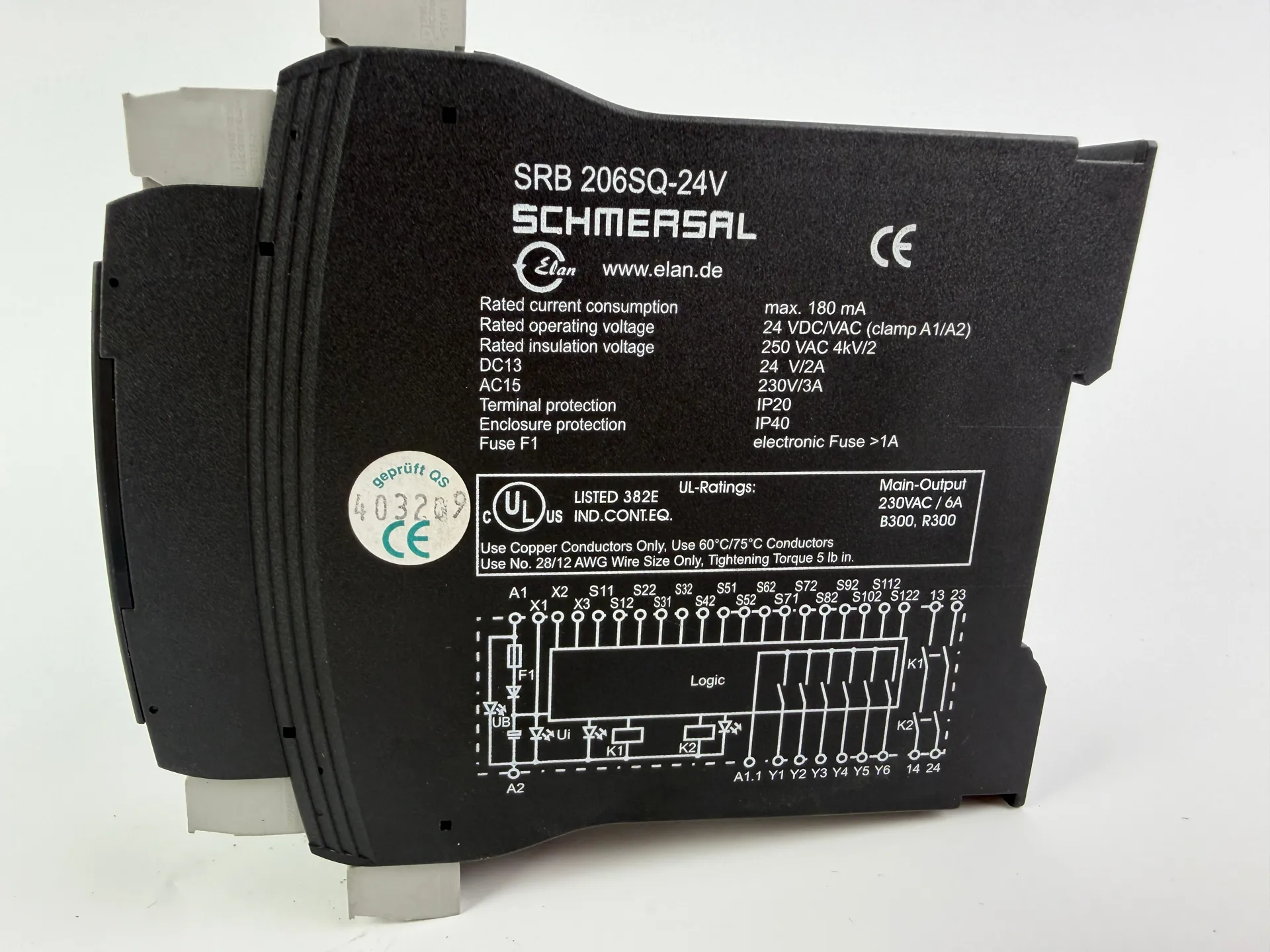 Schmersal SRB 206SQ-24V Safety Relay 24VDC (B300 / R300) - Thumbnail 4