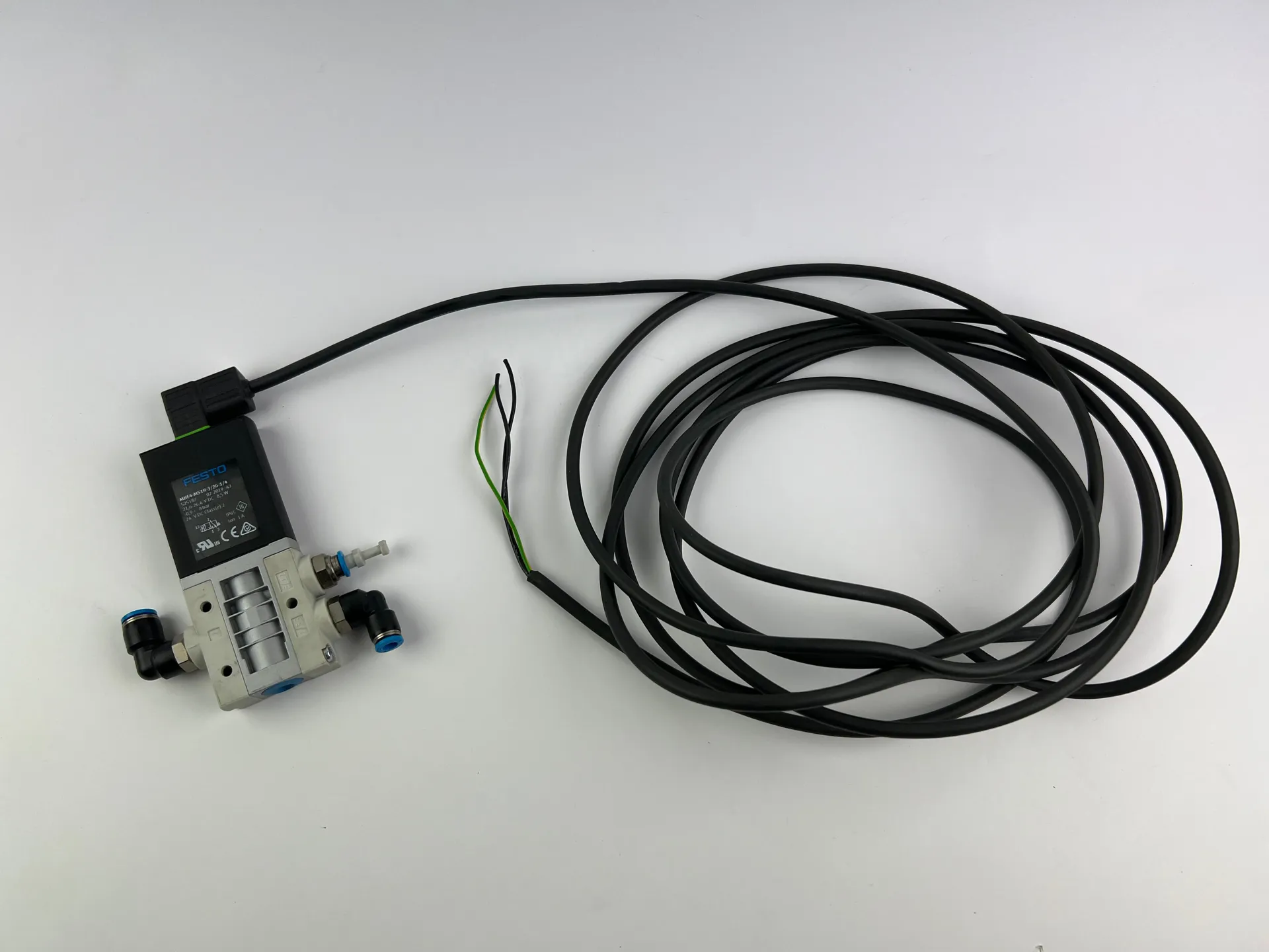 Festo MHE4-MS1H-3/2G-1/4 Pneumatic Solenoid Valve 525187 with 430cm Cable - Thumbnail 2