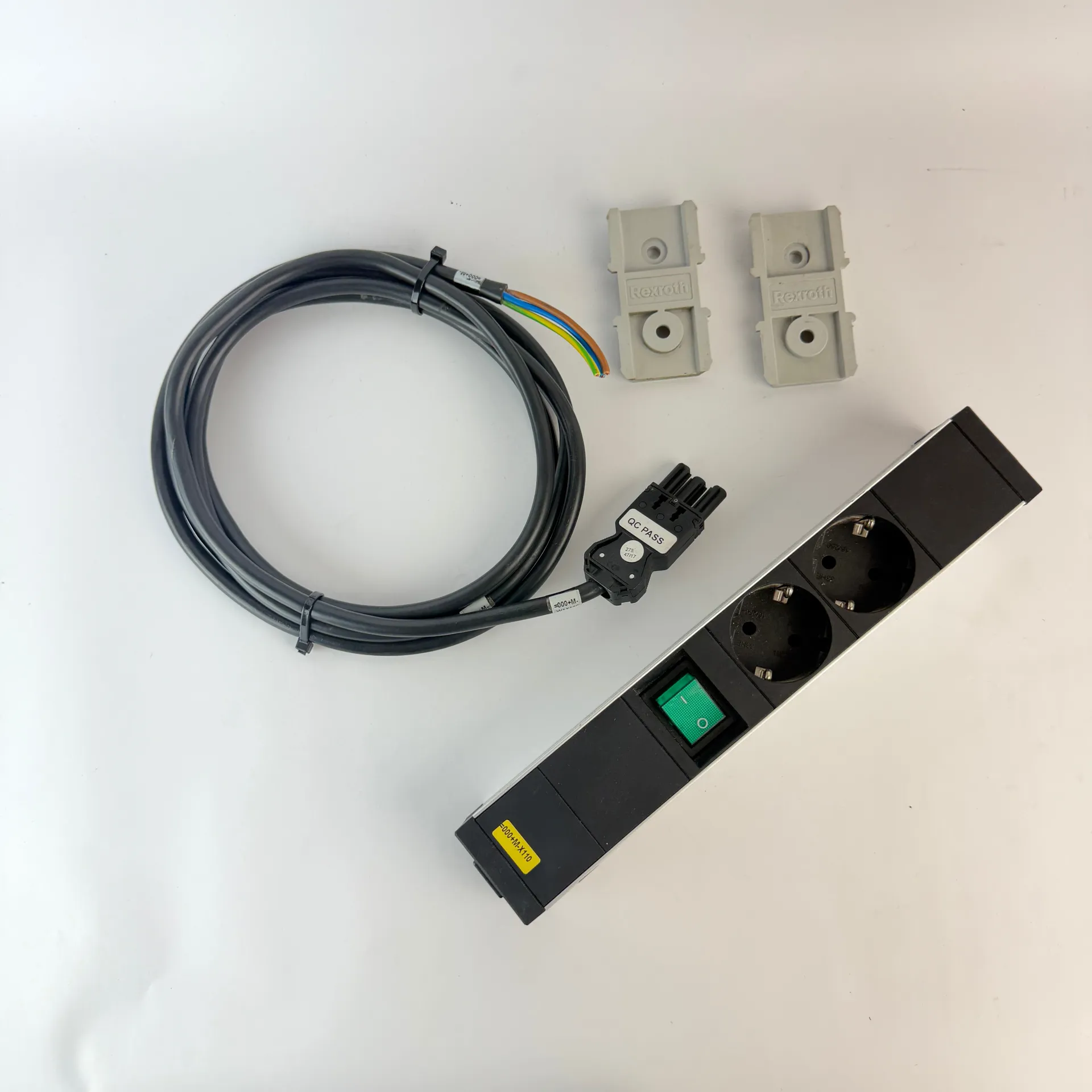 Bosch Rexroth 3842539846 Socket Strip D-2S/H 2-Outlet 16A 250V with Switch & Cable - Thumbnail 2