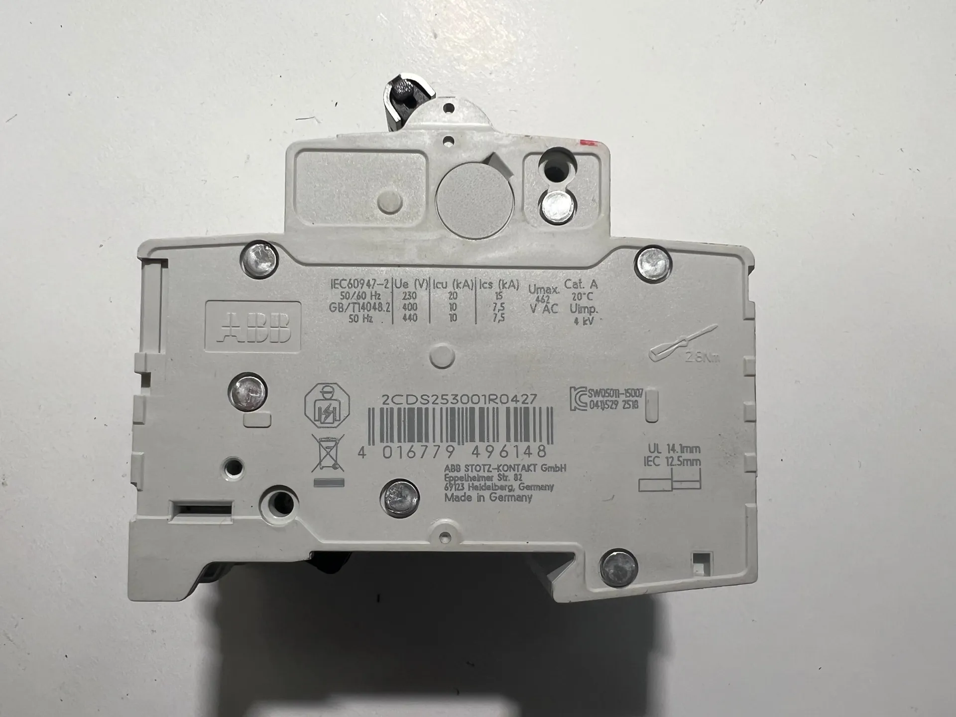 ABB 2CDS253001R0427 S203-K10 Circuit Breaker - Image 1