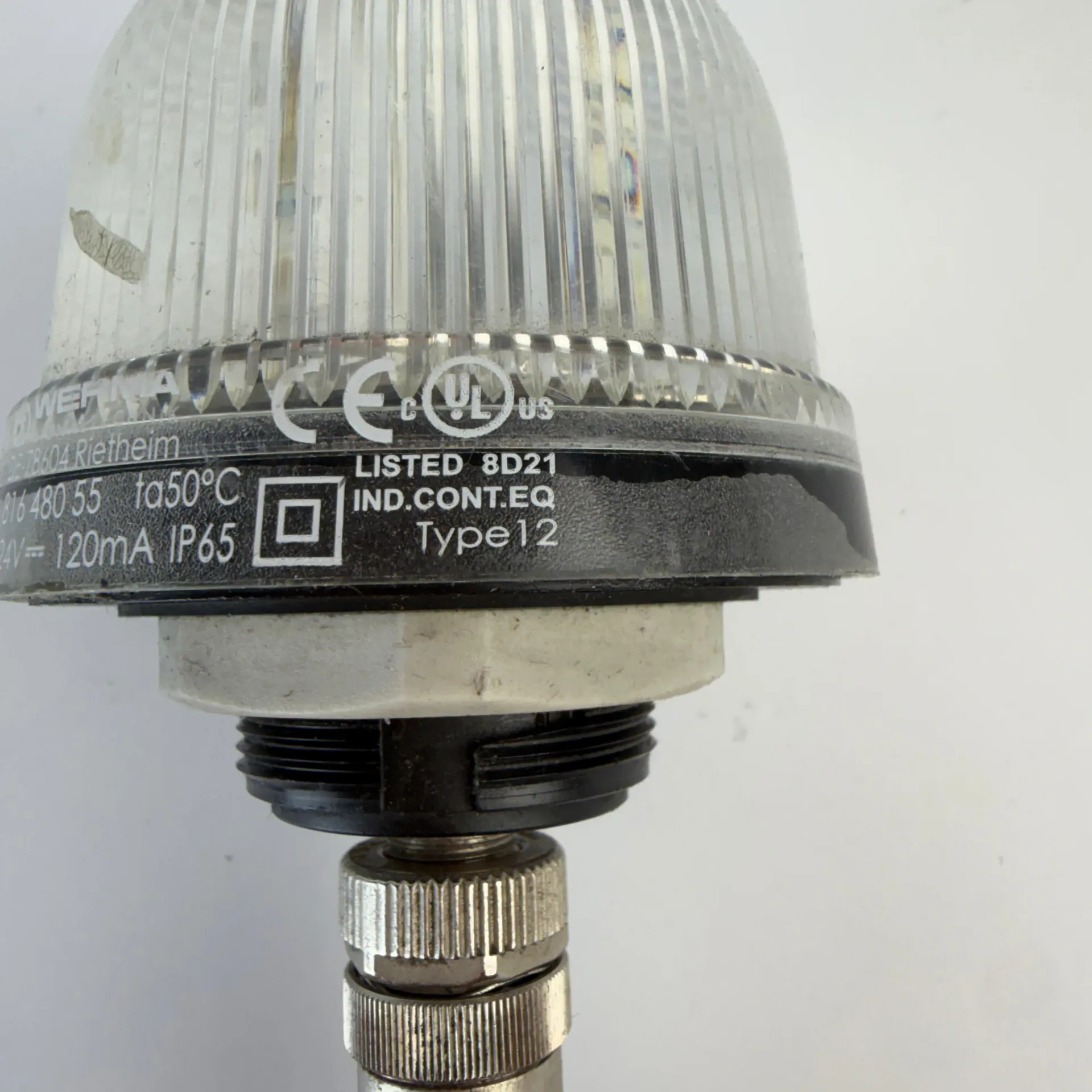 Lot of 7 WERMA 816.480.55 LED Permanent Multicolor Beacons 24VDC IP65 Type 12 - Thumbnail 5