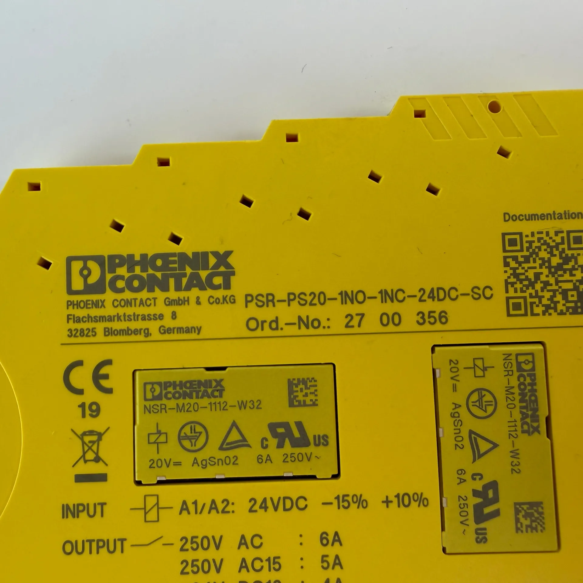 Phoenix Contact PSR-PS20-1NO-1NC-24DC-SC 2700356 Safety Coupling Relay 24VDC - Thumbnail 3