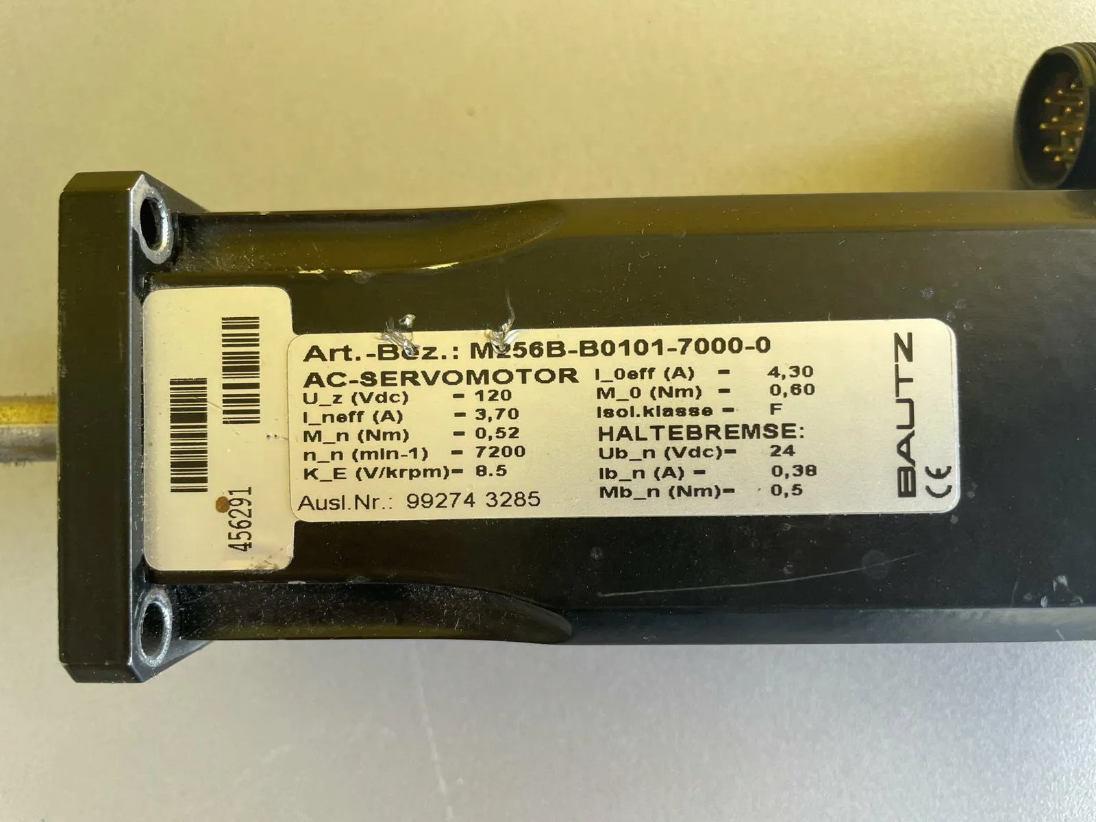 BAUTZ AC SERVO MOTOR M256B-B0101-7000-0 - Thumbnail 8