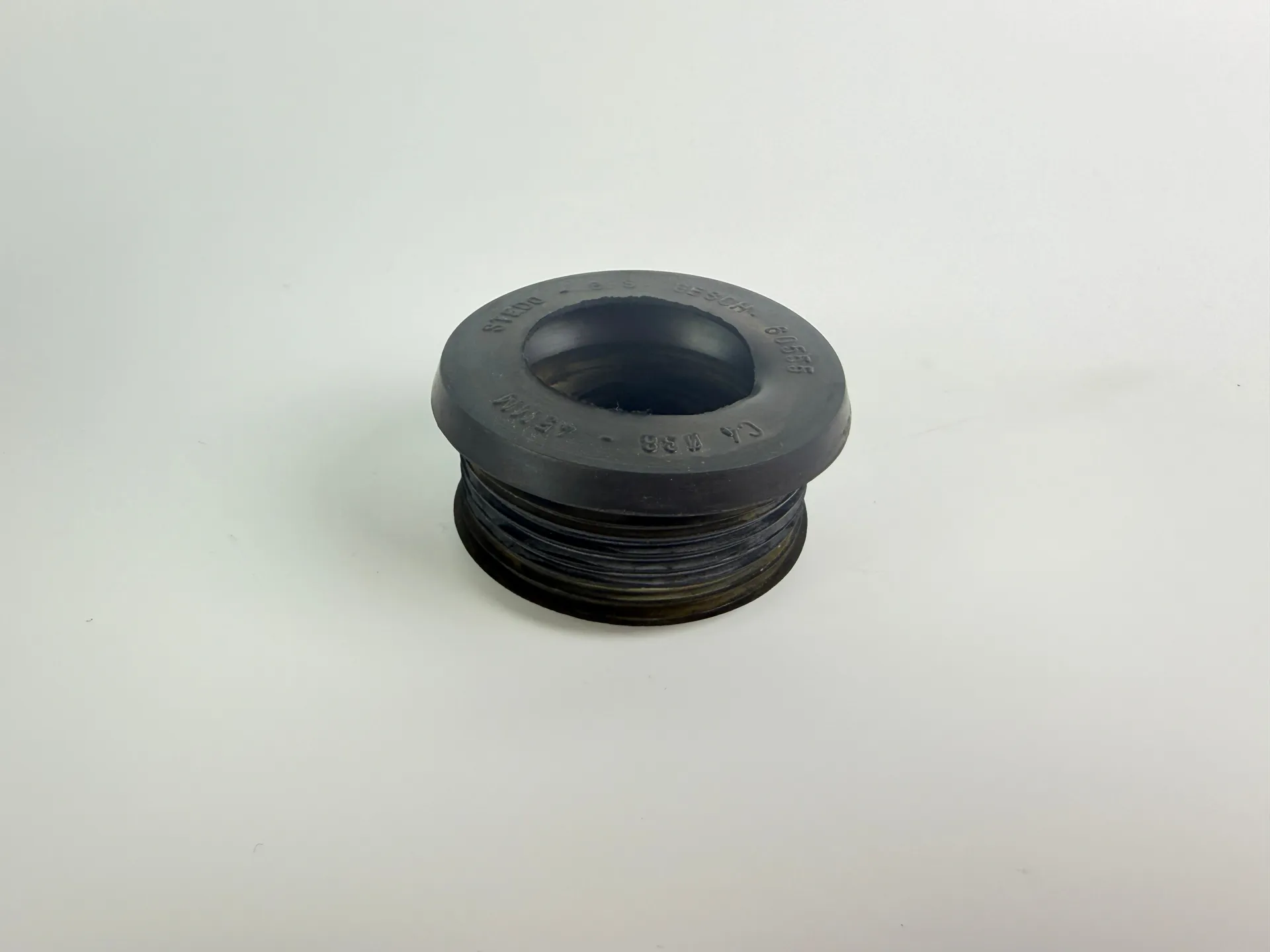 6x STEDO 60555 Euro Rubber Connector Black for Flush Pipe Ø38 mm - Image 1