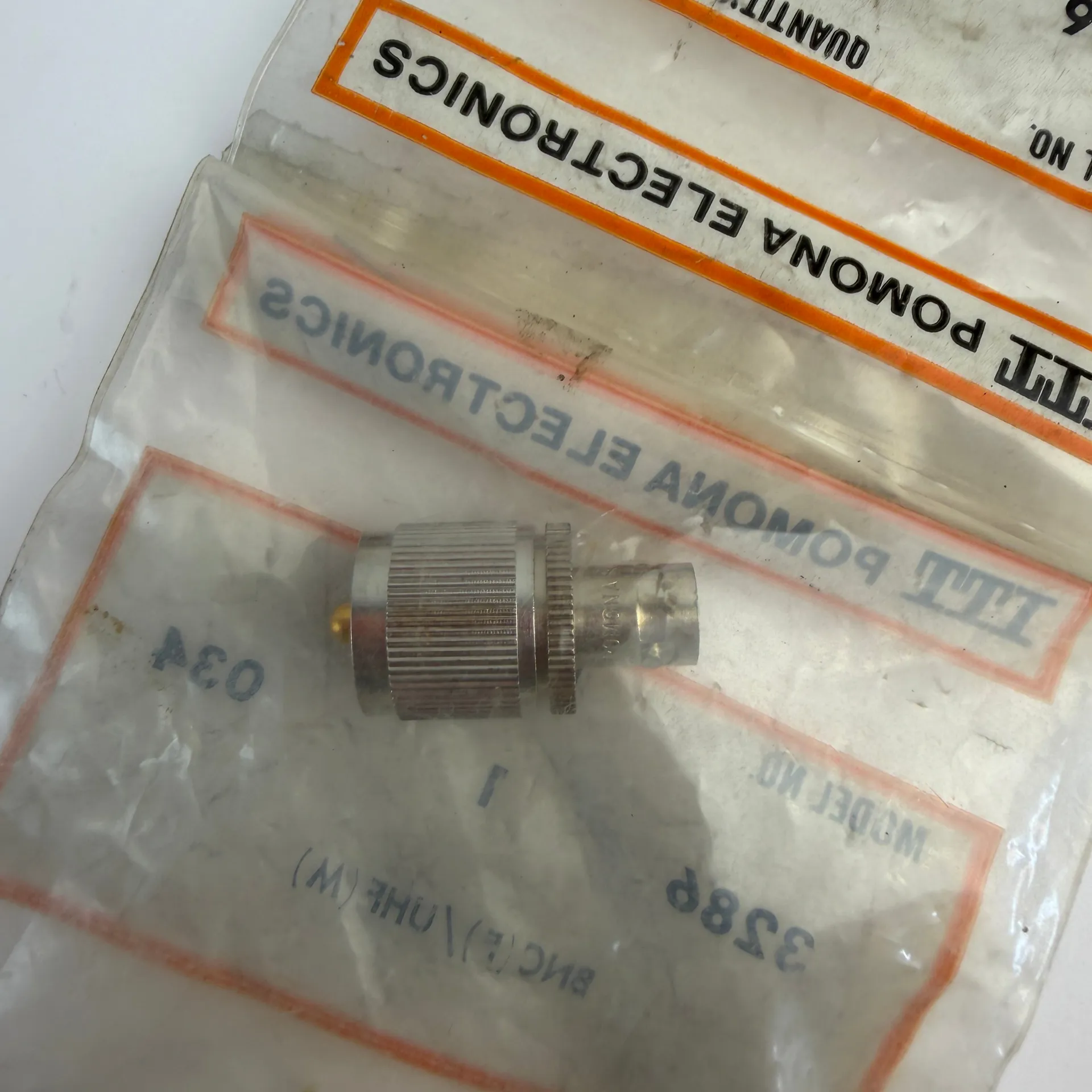 ITT Pomona Electronics 3286 BNC Female to UHF Male 50 Ohm Coaxial Adapter - Lot of 2 - Thumbnail 4