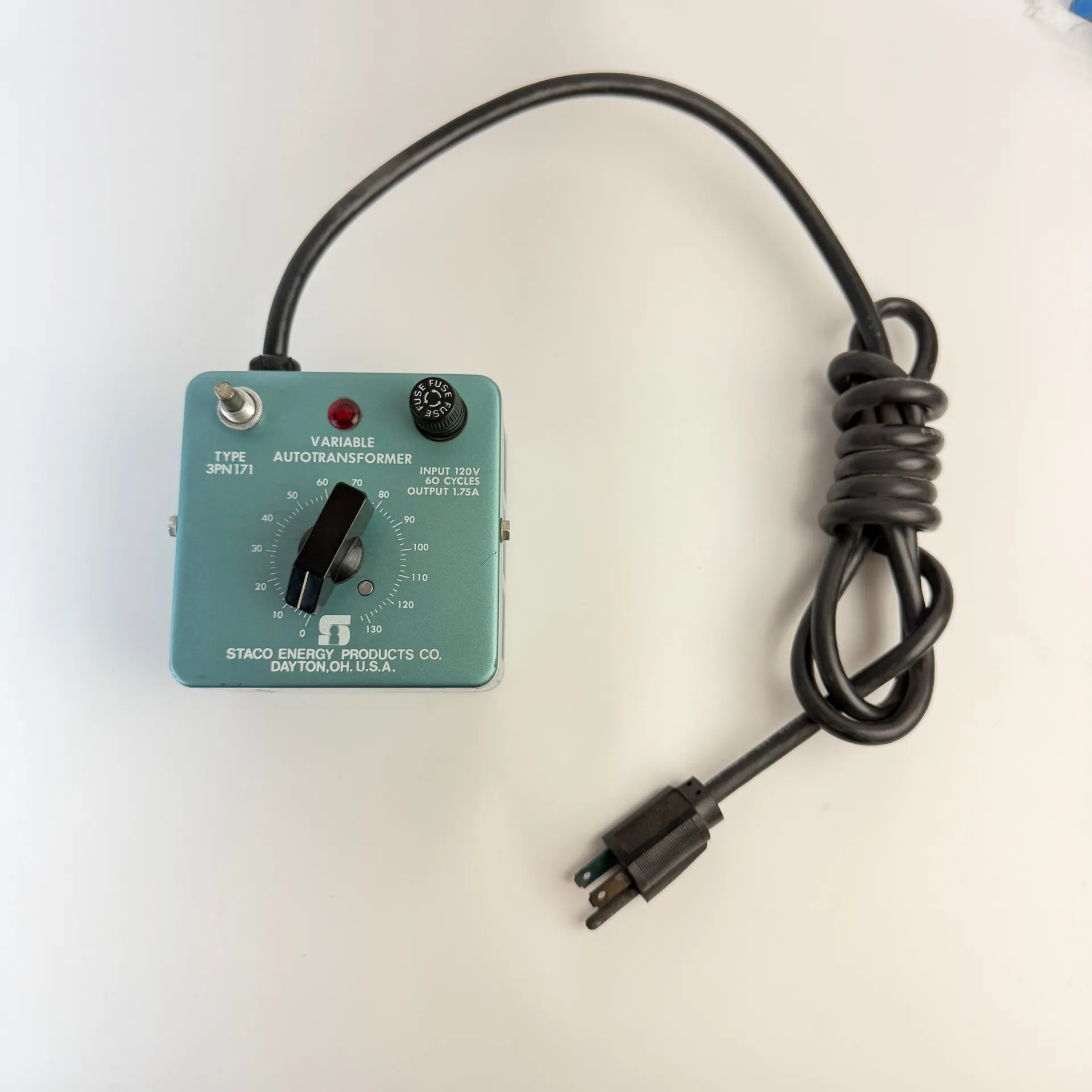 Staco Energy 3PN171 Variable Autotransformer 120V 1.75A 0-130V AC - Image 1