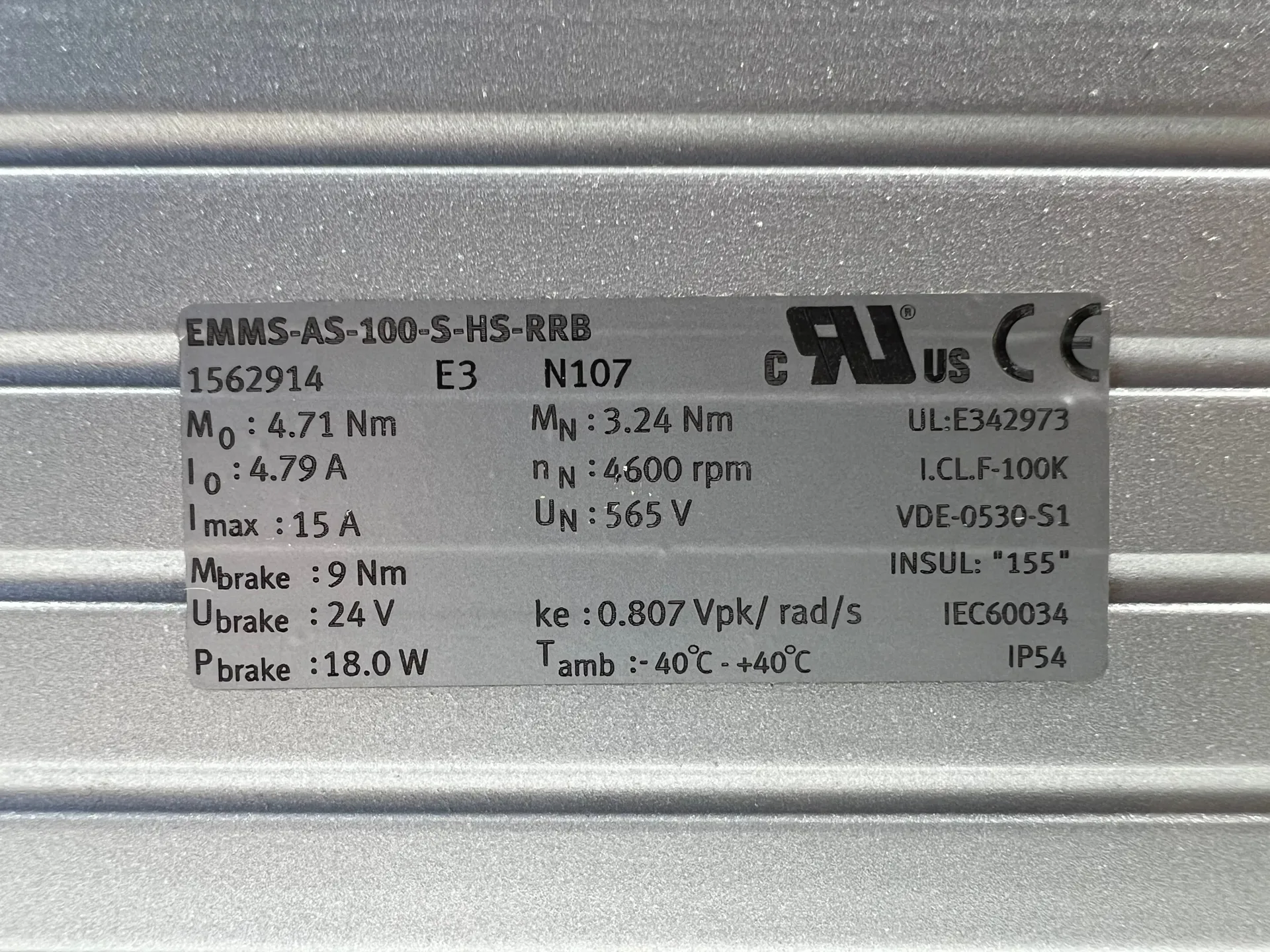Festo EMMS-AS-100-S-HS-RRB 1562914 Servo Motor – High-Speed, Synchronous, RRB Encoder4 - Thumbnail 7