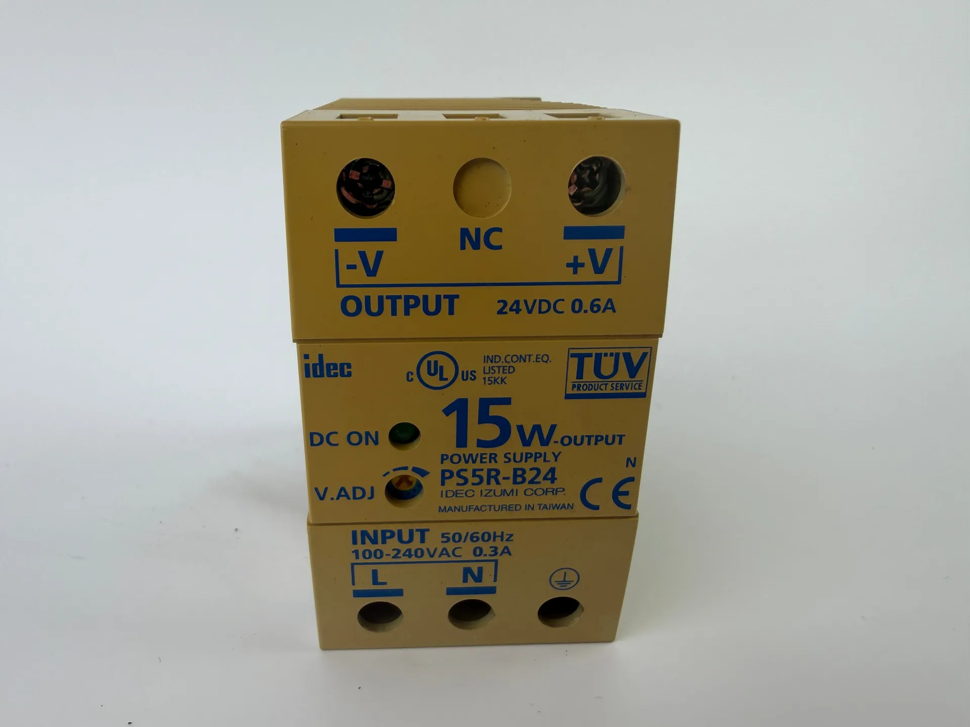 IDEC PS5R-B24 Power Supply 24VDC 0.6A 15W 100-240VAC Industrial PSU