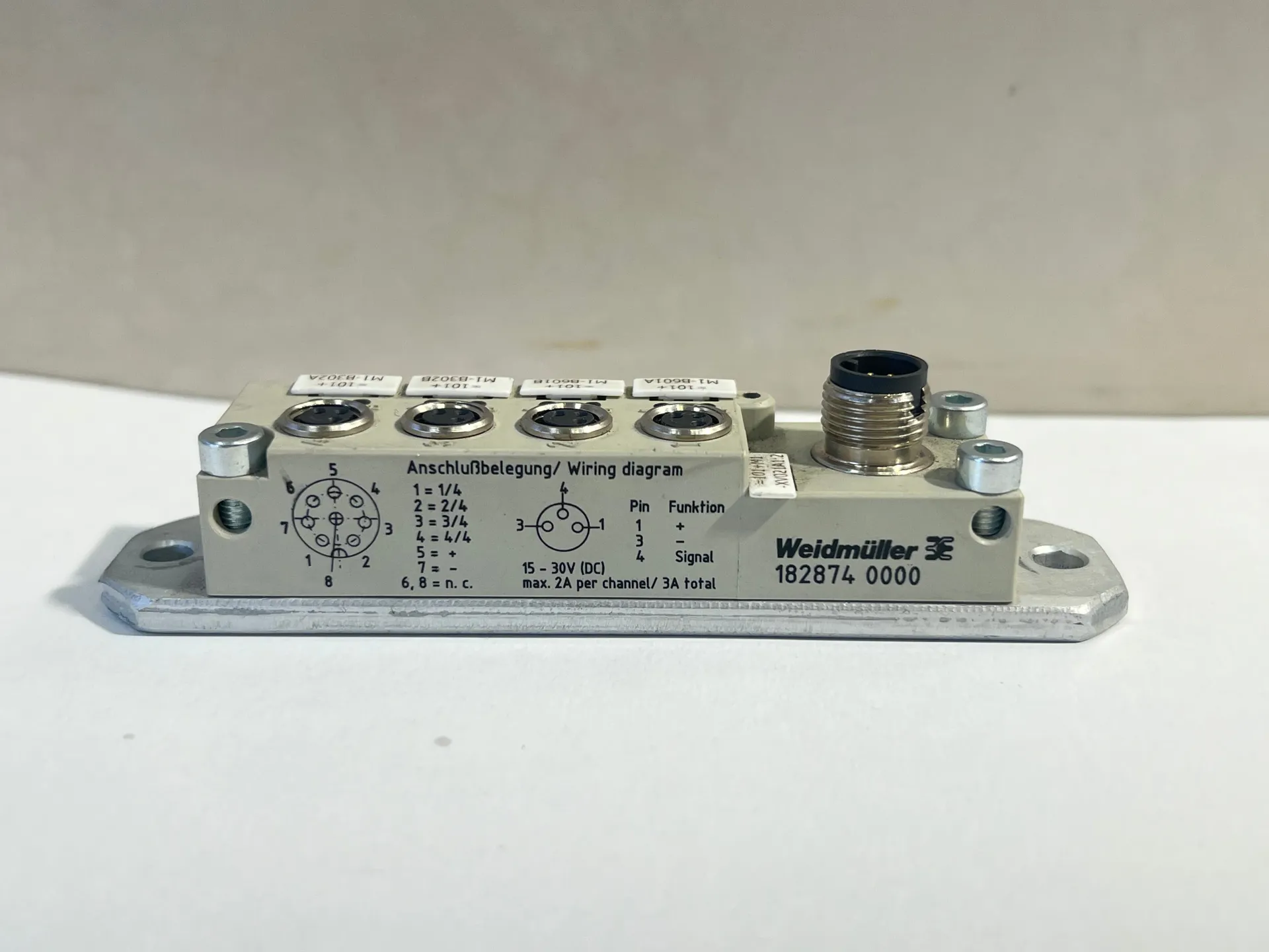 1x Weidmüller 1828740000 4-Port Slim Line M8 Distribution Terminal Block - Thumbnail 5