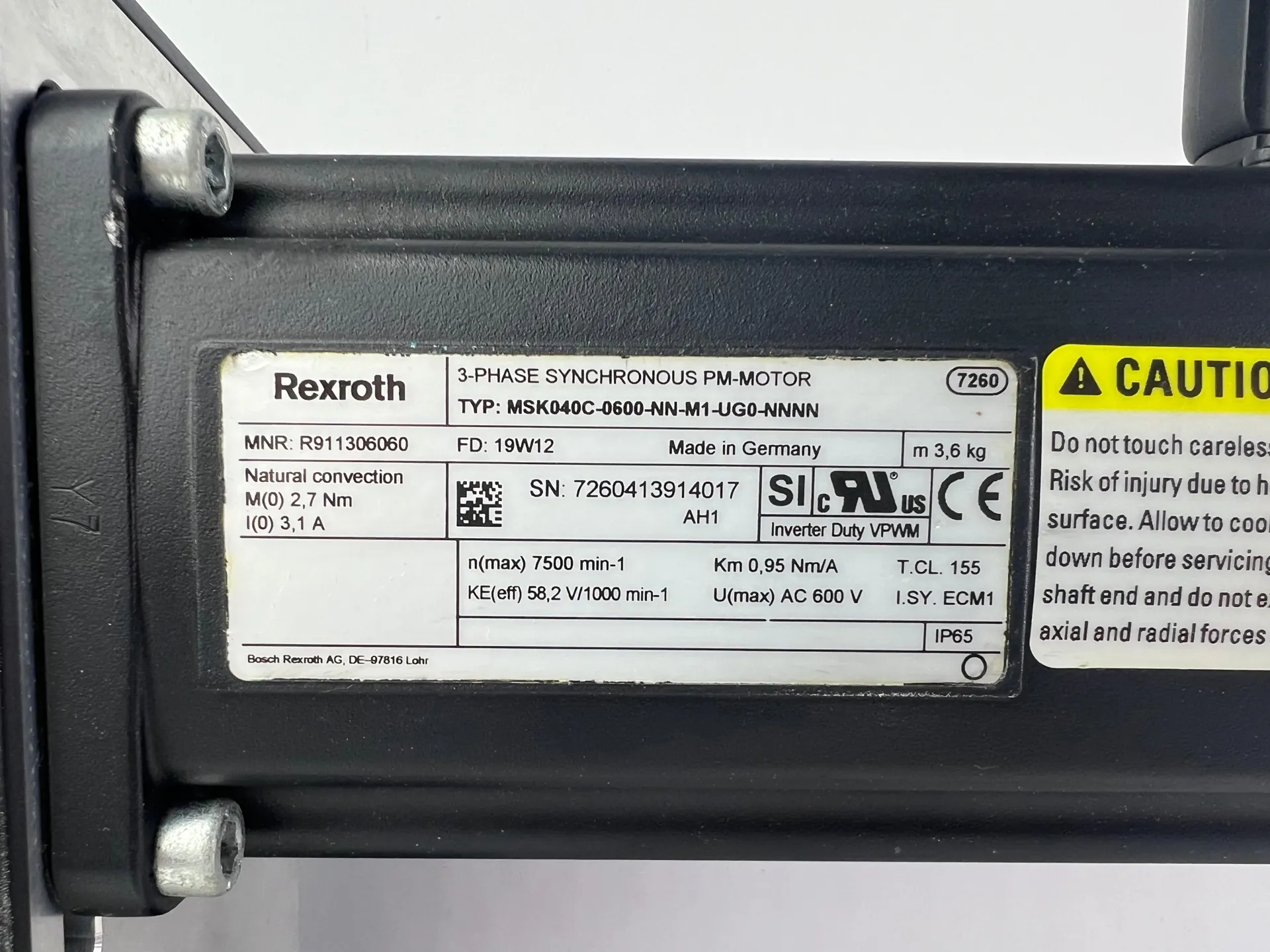 Rexroth R030520400 CKK-110-NNG1 Compact Module + R911306060 MSK040C-0600-NN-M1-UG0-NNNN Motor + 2 Cables + 2 Sensors - Thumbnail 6