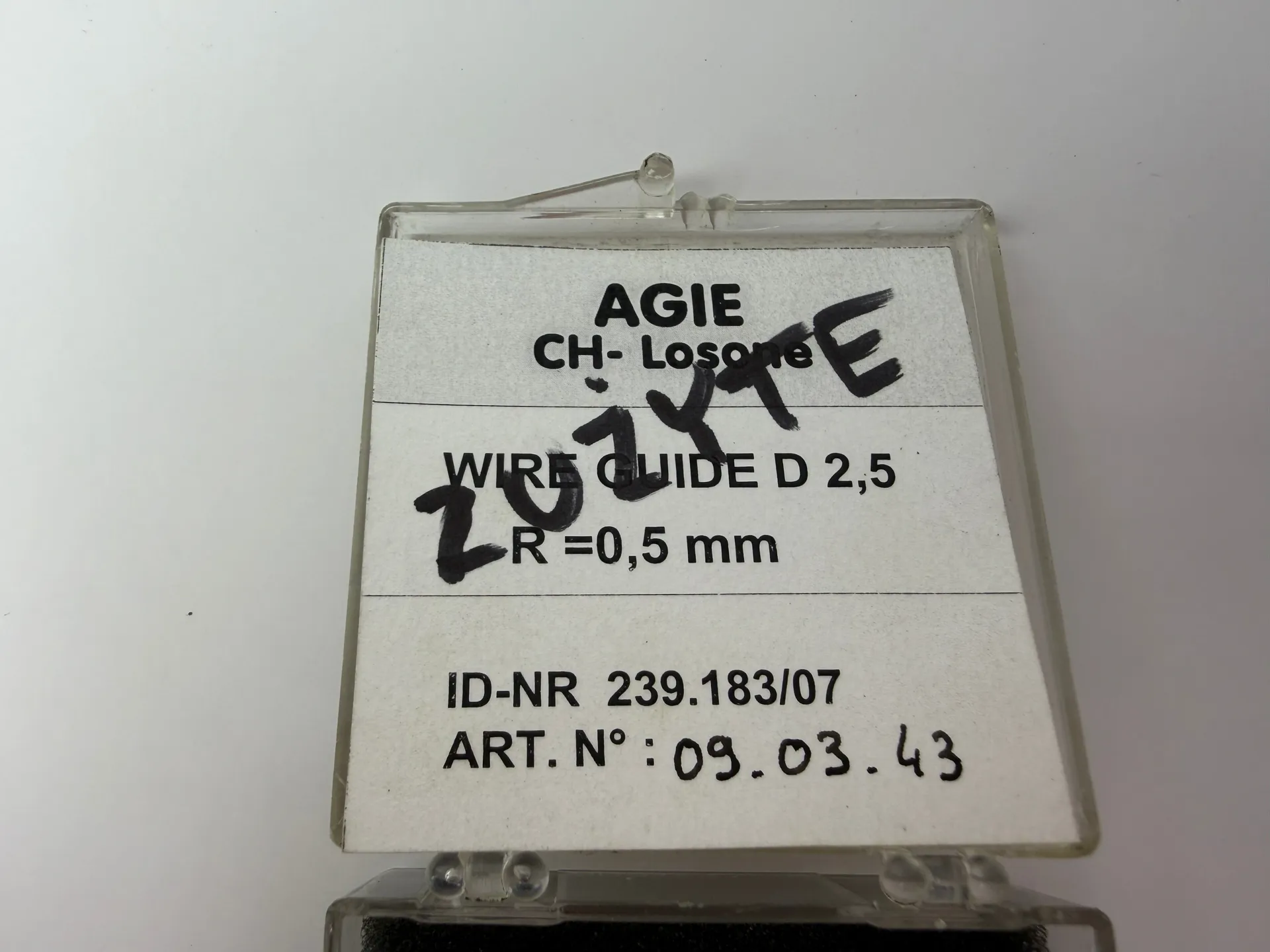 4x AGIE Wire Guide D 2.5 R0.5mm EDM Wire Guide 239.183/07 09.03.43 - Thumbnail 6