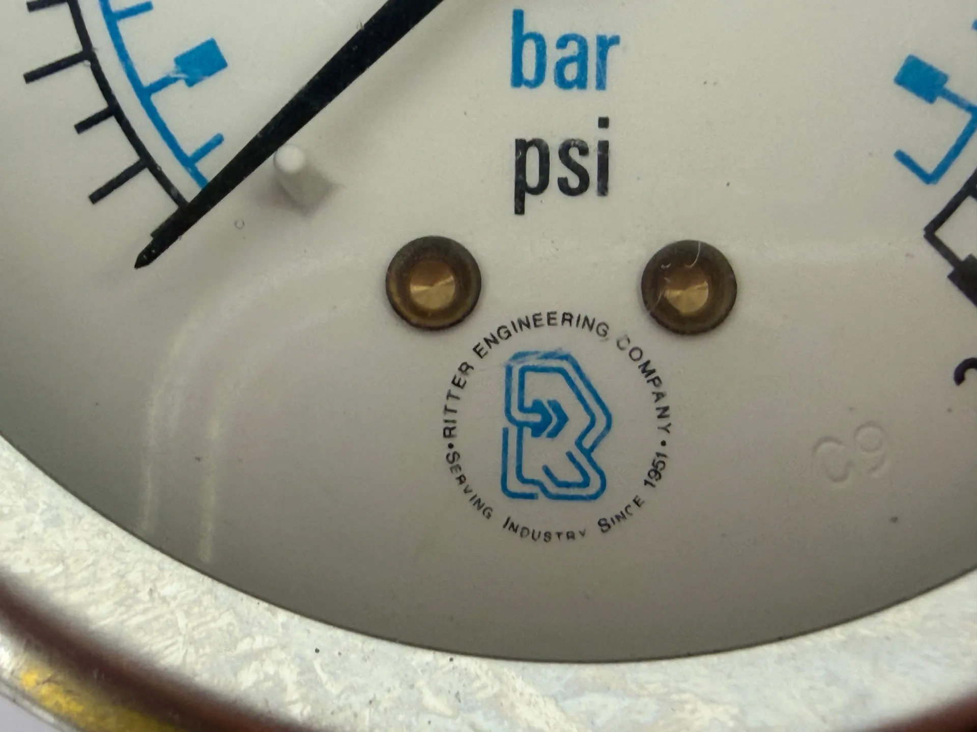 Ritter Engineering Pressure Gauge 0-2000 psi 0-150 bar Stainless Valve - Thumbnail 5