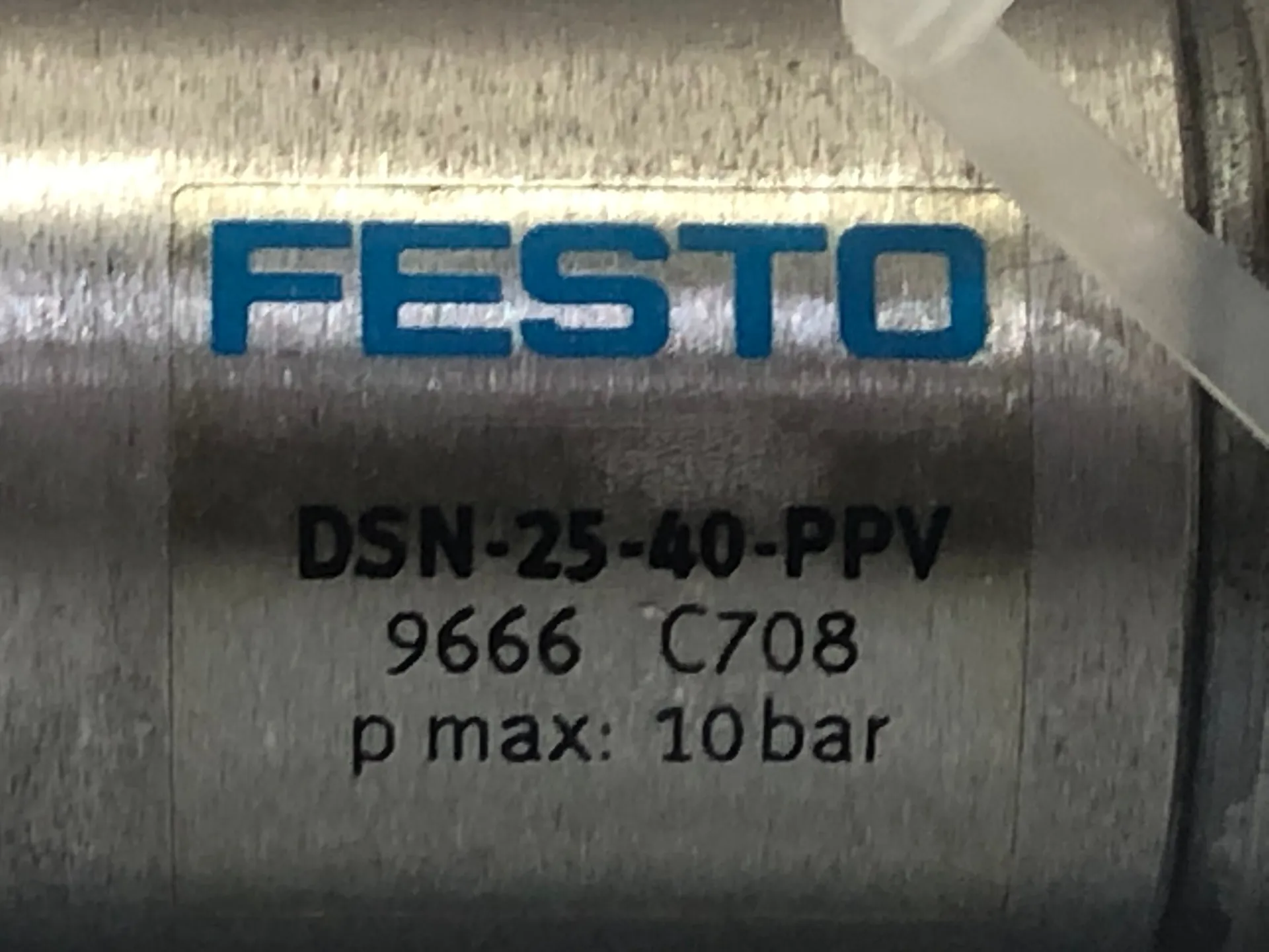 Festo DSN-25-40-PPV 9666 Pneumatic Cylinder 25mm Bore 40mm Stroke Double Acting - Thumbnail 3
