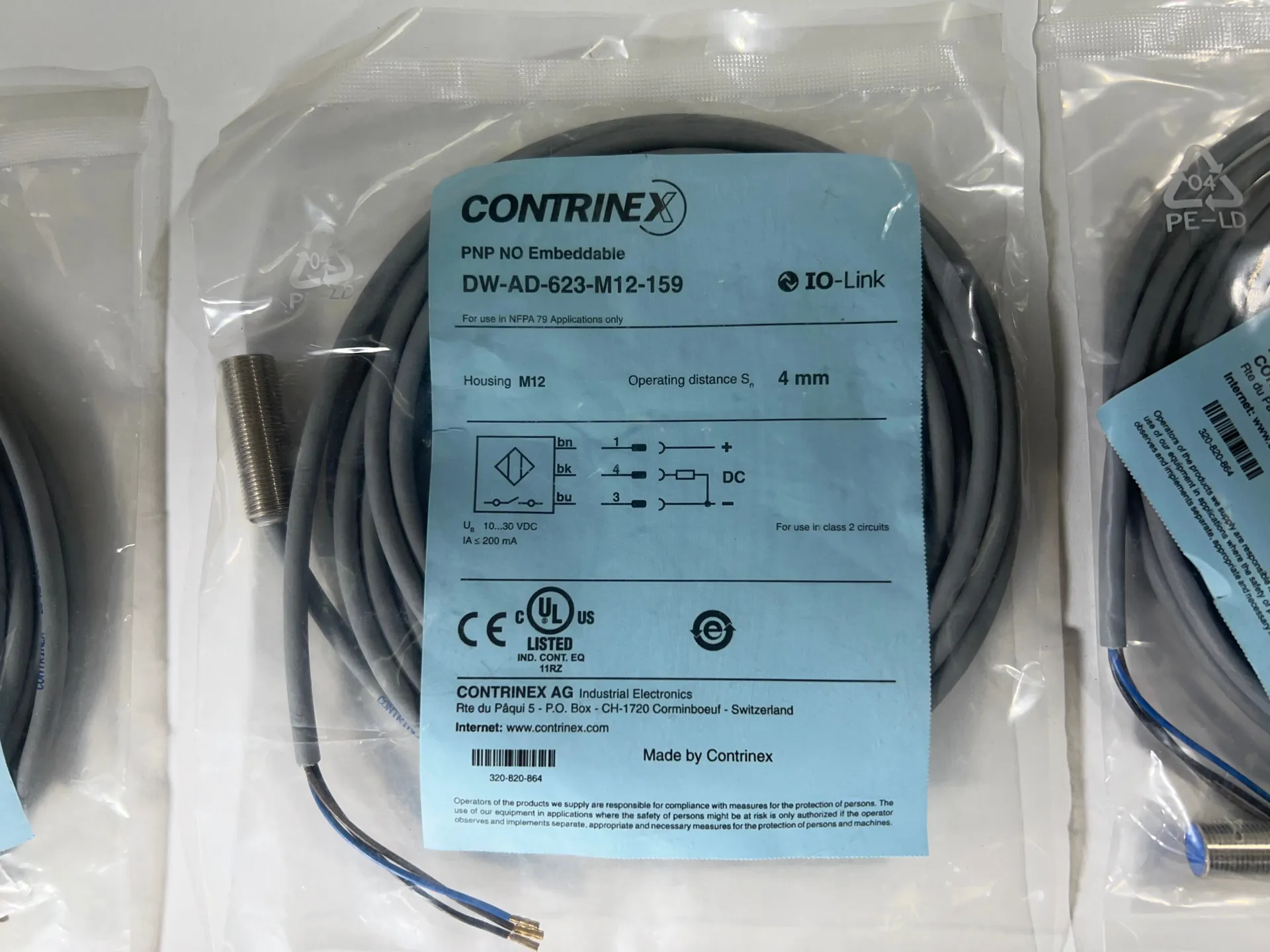1x Contrinex DW-AD-623-M12-126 Inductive Proximity Sensor – New Original - Image 1
