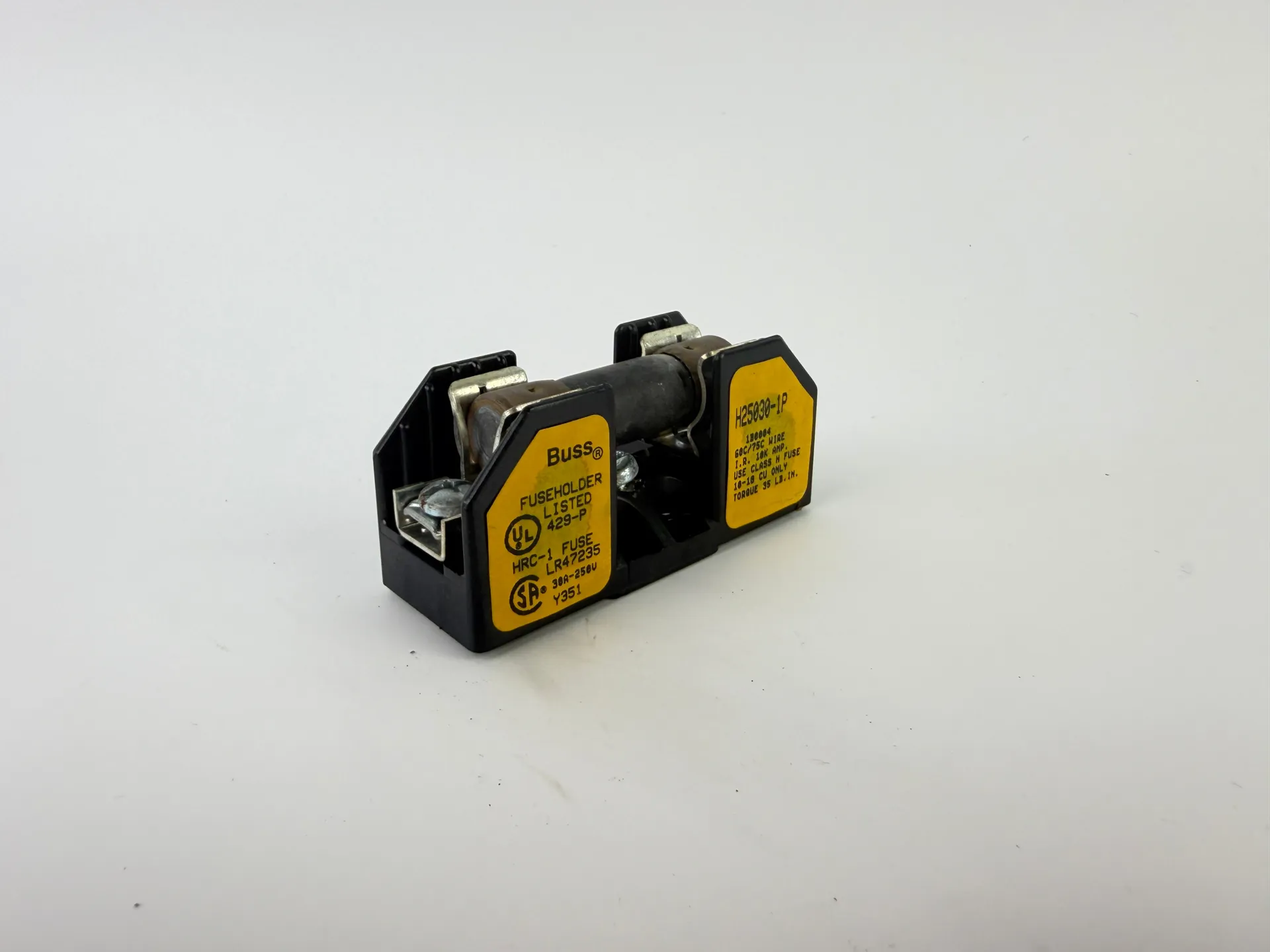 Buss H25030-1P Fuse Holder Block 30A 250V Class H w/ Fuse - Image 1