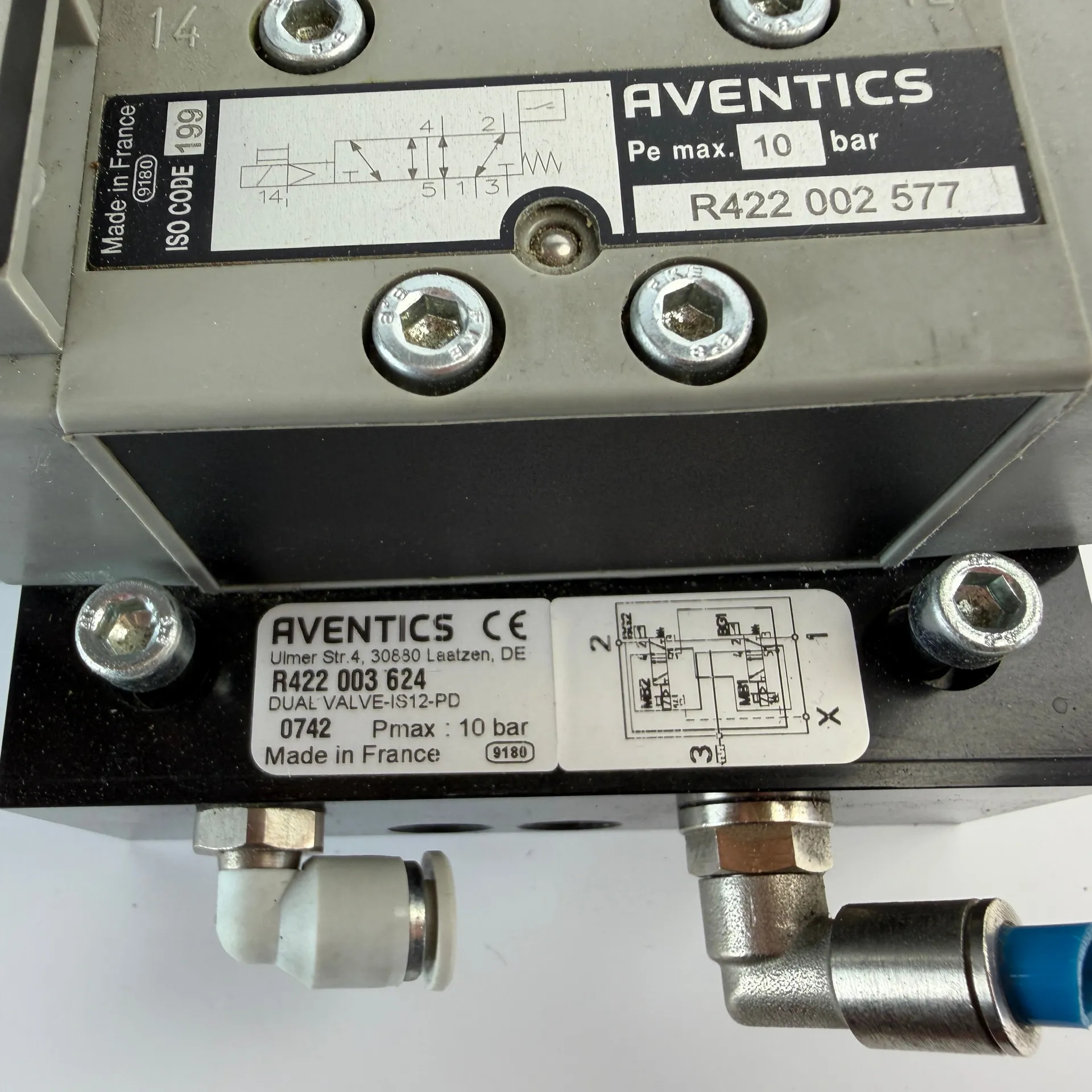 AVENTICS Dual 5/2 Directional Valve R422 002 577 w/ Valve Island R422 003 624 Sensors Coils - Thumbnail 9