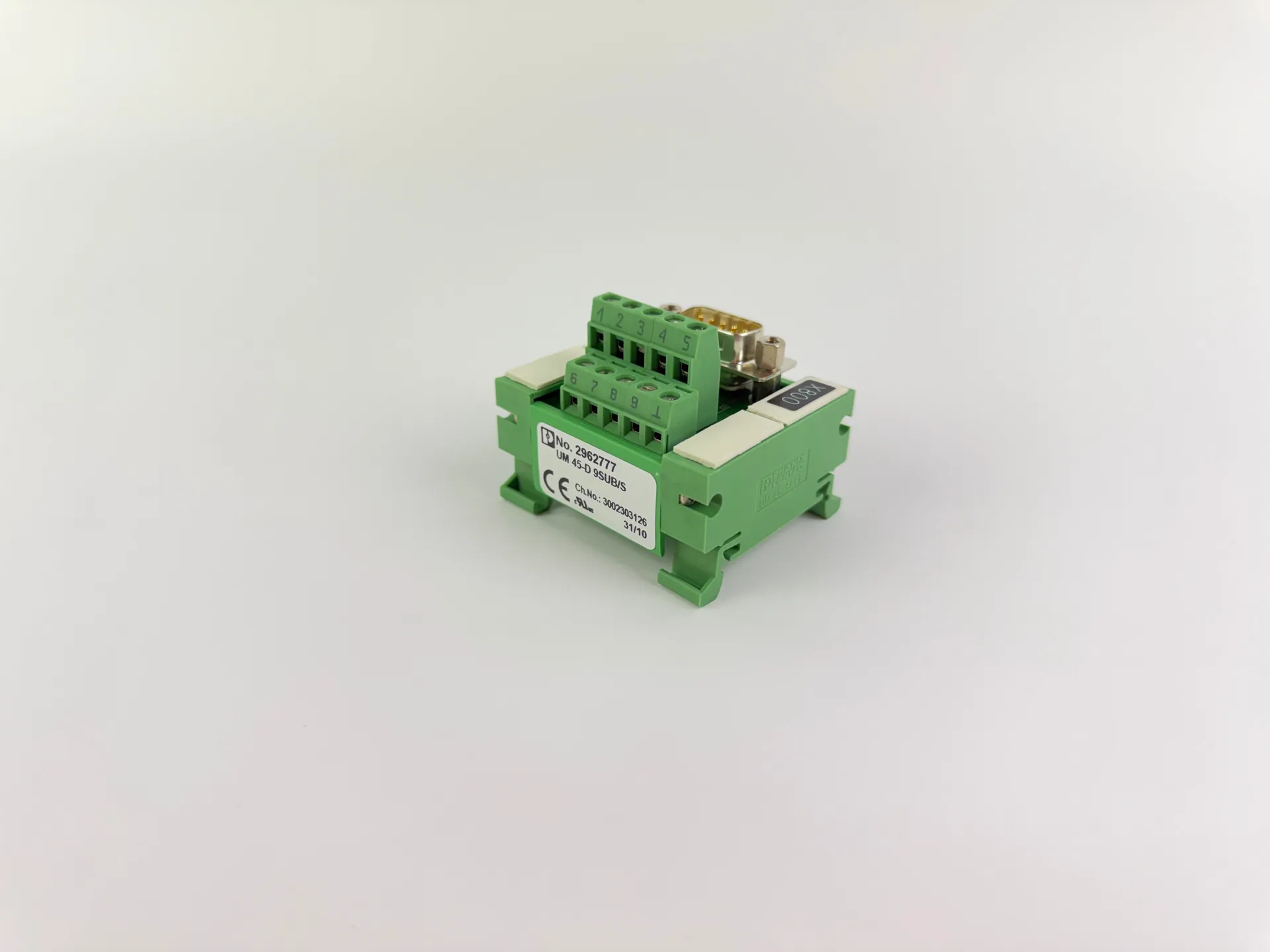 1x Phoenix Contact 2962777 UM 45-D 9SUB/S Terminal Block Interface Module - Image 1