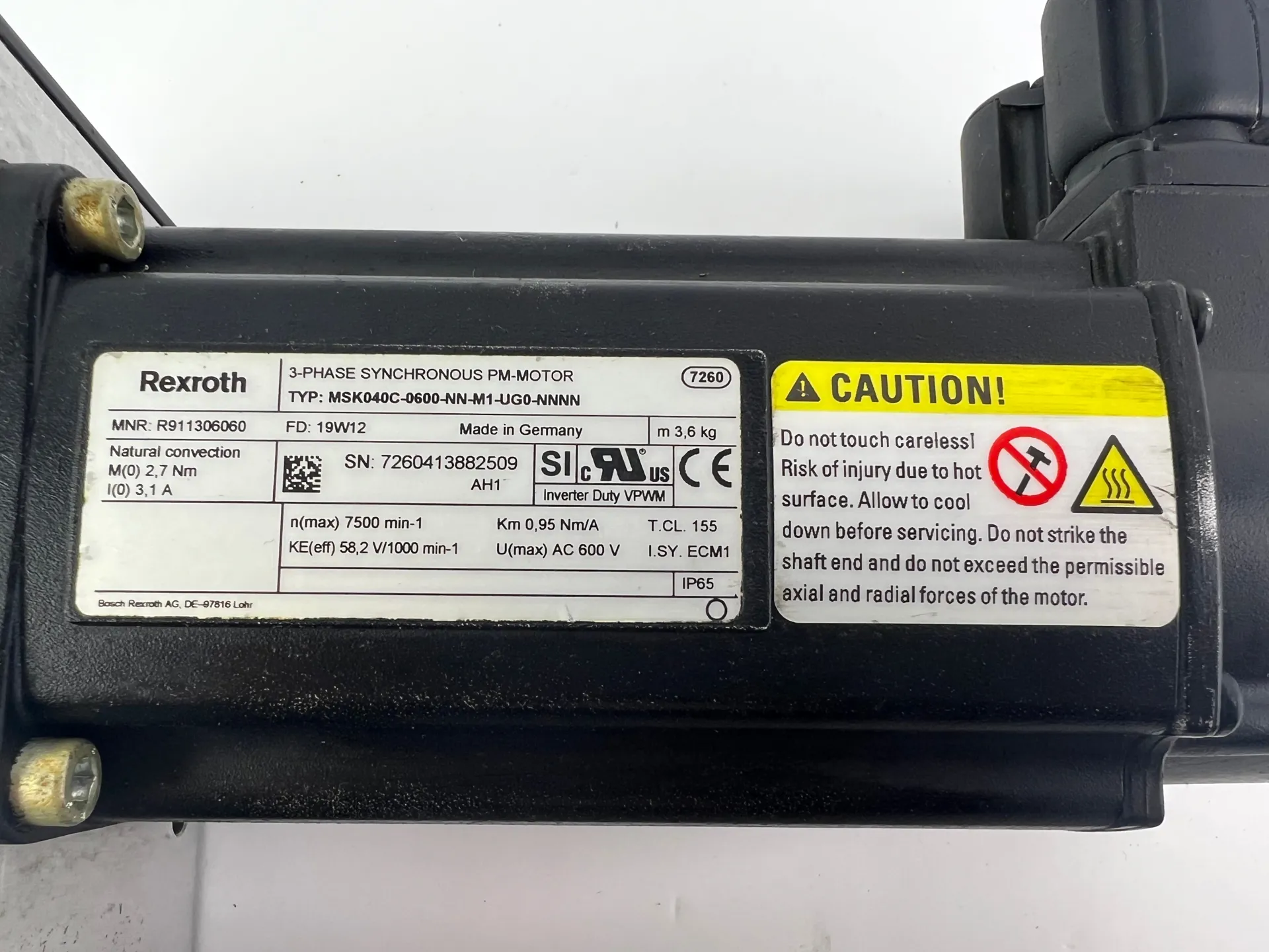 Rexroth R030520400 CKK-110-NNG1 Compact Module + R911306060 MSK040C-0600-NN-M1-UG0-NNNN Motor + 2 Cables + 2 Sensors - Thumbnail 7