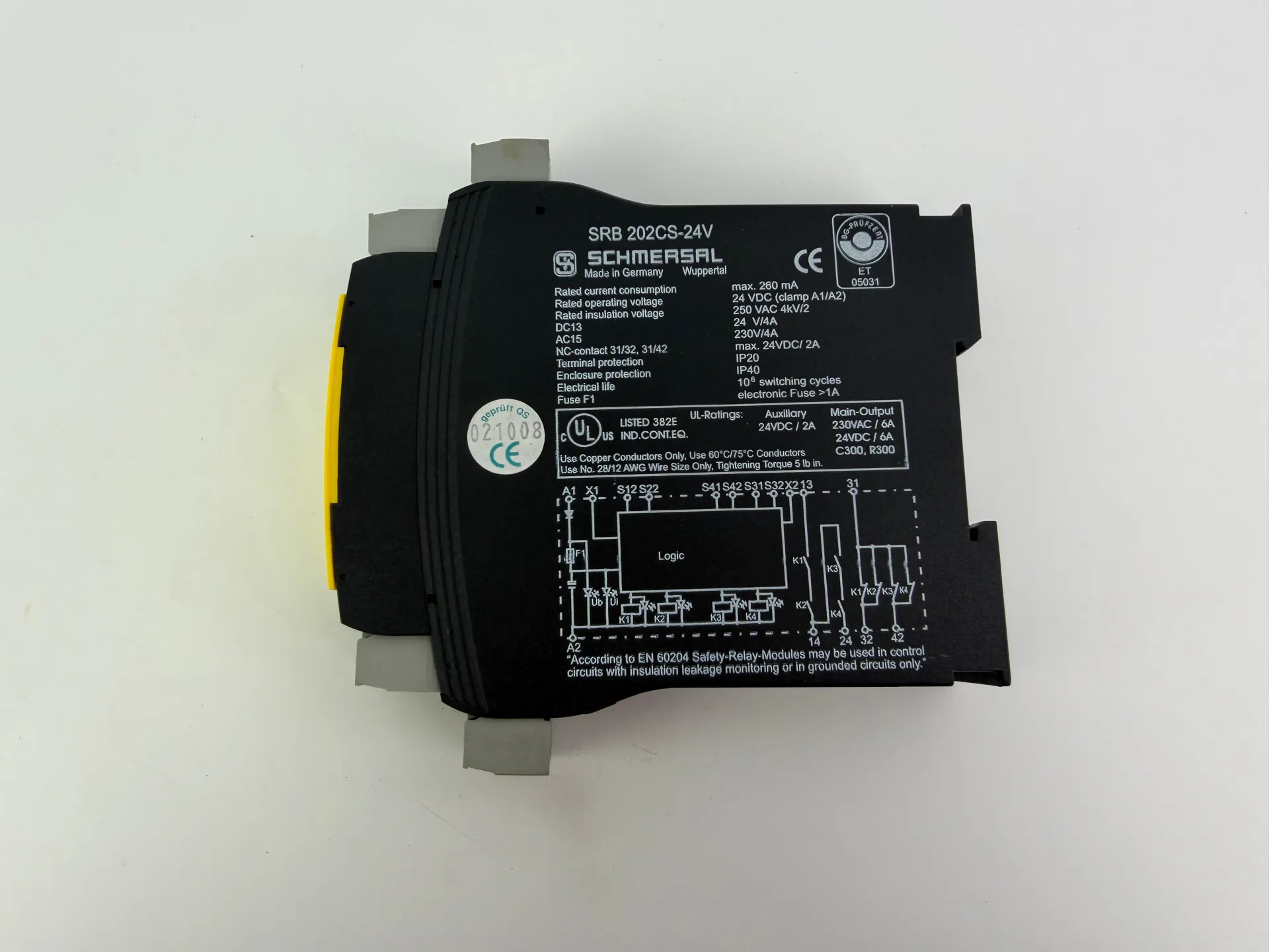 1x Schmersal SRB 202CS-24V Safety Relay 24VDC - Thumbnail 3