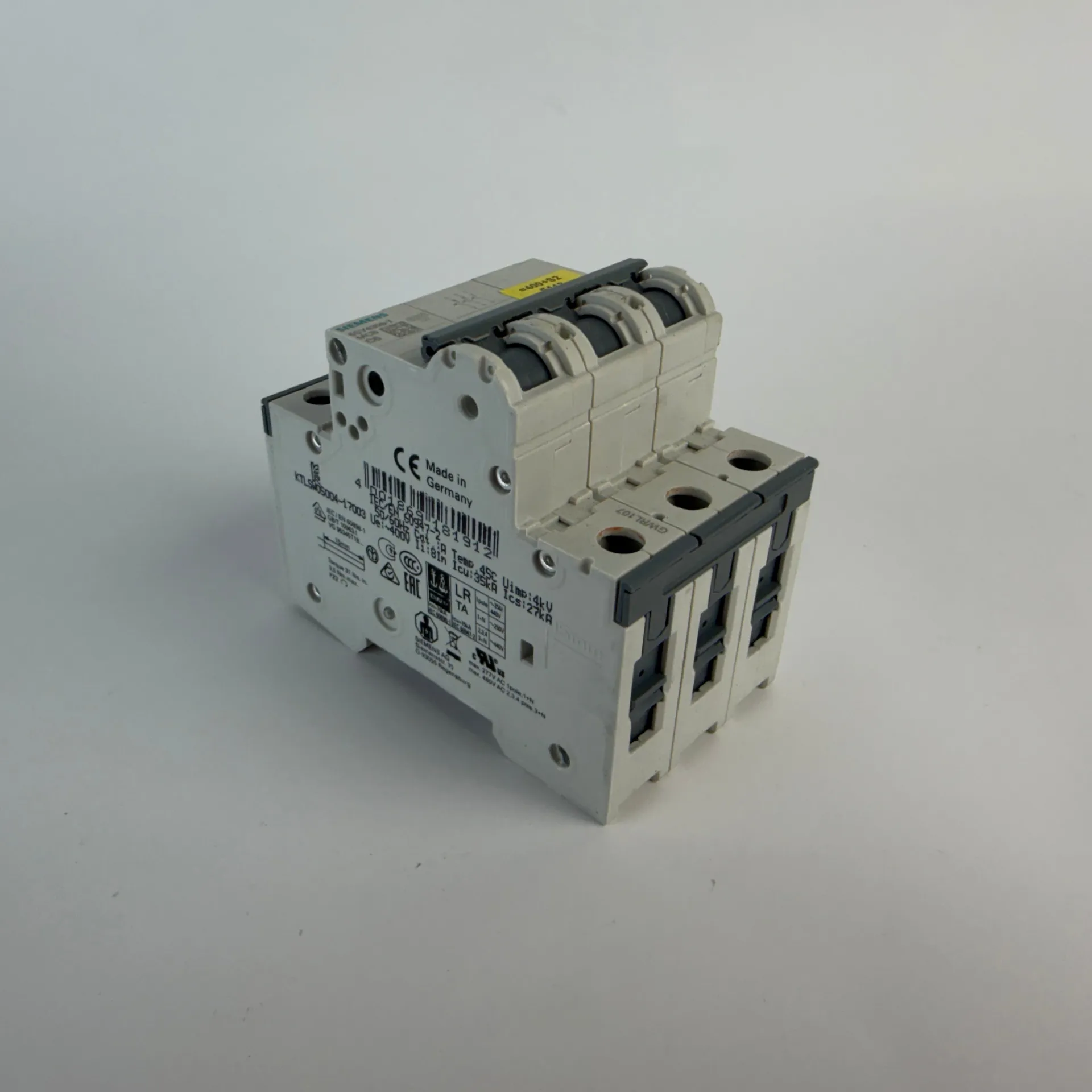 1x Siemens 5SY4306-7 3 Pole MCB C6 6A Circuit Breaker 10kA 400V AC - Thumbnail 6