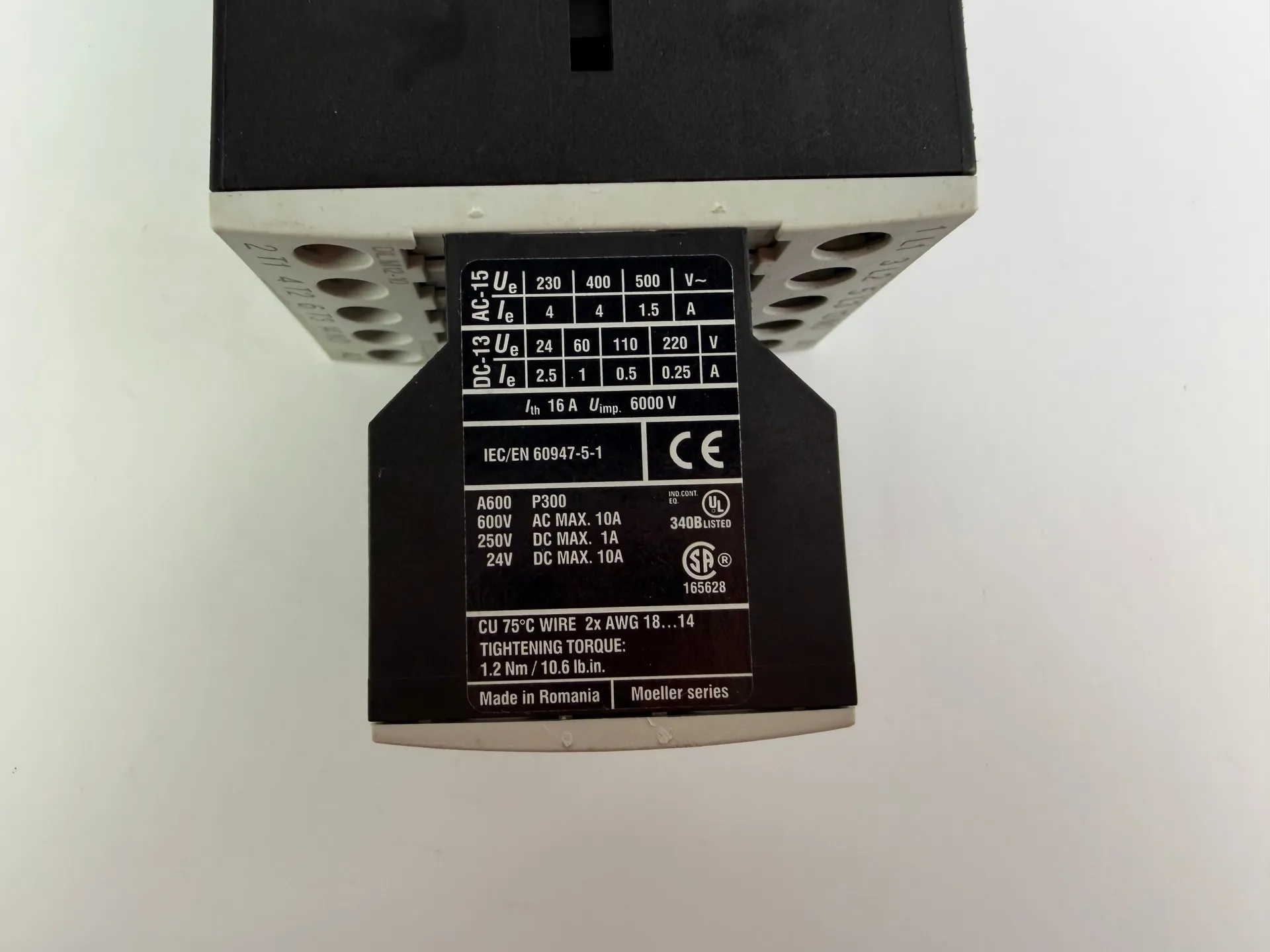 Eaton Moeller XTCE012B10 Contactor + DIL M32-XHI11 Auxiliary Contact Block (21NC / 33NO) - Thumbnail 7