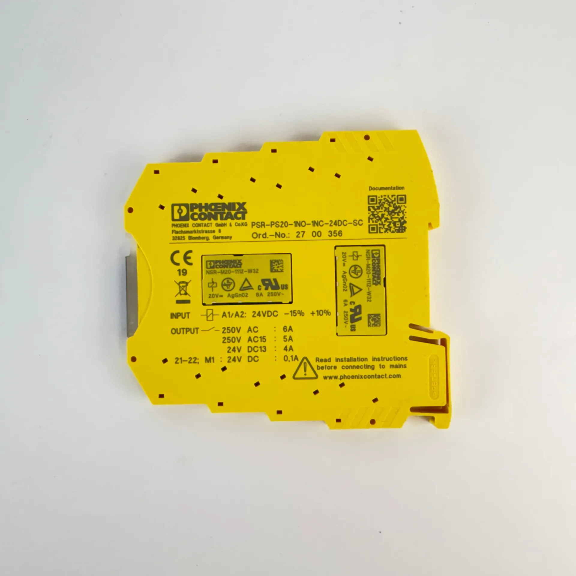 Phoenix Contact PSR-PS20-1NO-1NC-24DC-SC 2700356 Safety Coupling Relay 24VDC - Image 1