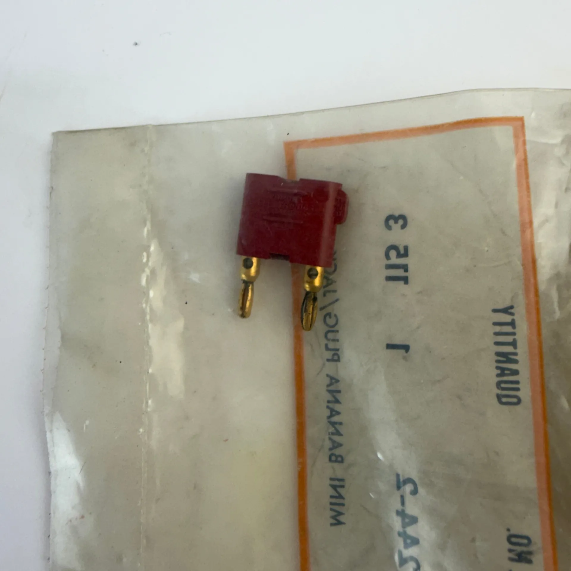Lot of 2 Pomona Electronics 2244-2 Double Miniature Banana Plug Red NOS - Thumbnail 3