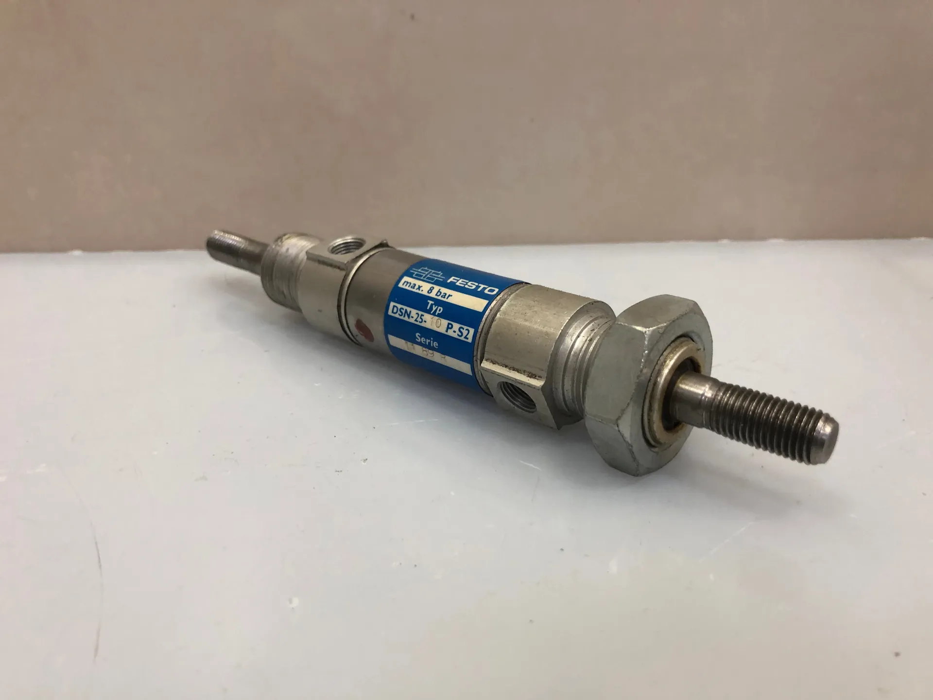 1x FESTO DSN-25-10-P-S2 Pneumatic Cylinder 25mm Bore 10mm Stroke 11 89R - Image 1