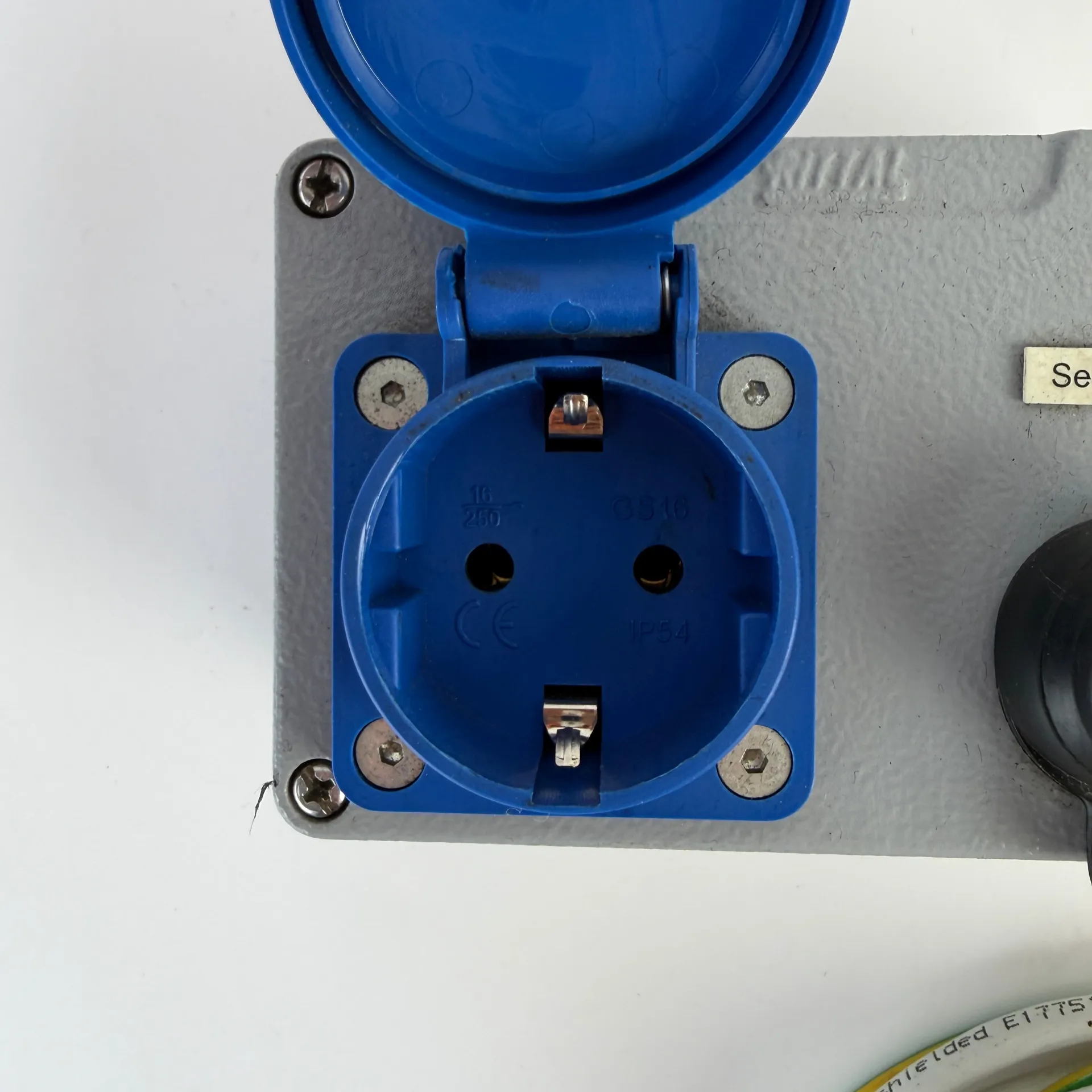 Rittal Industrial Service Connection Box with 16A 250V Socket & RJ45 Ethernet Port - Thumbnail 3