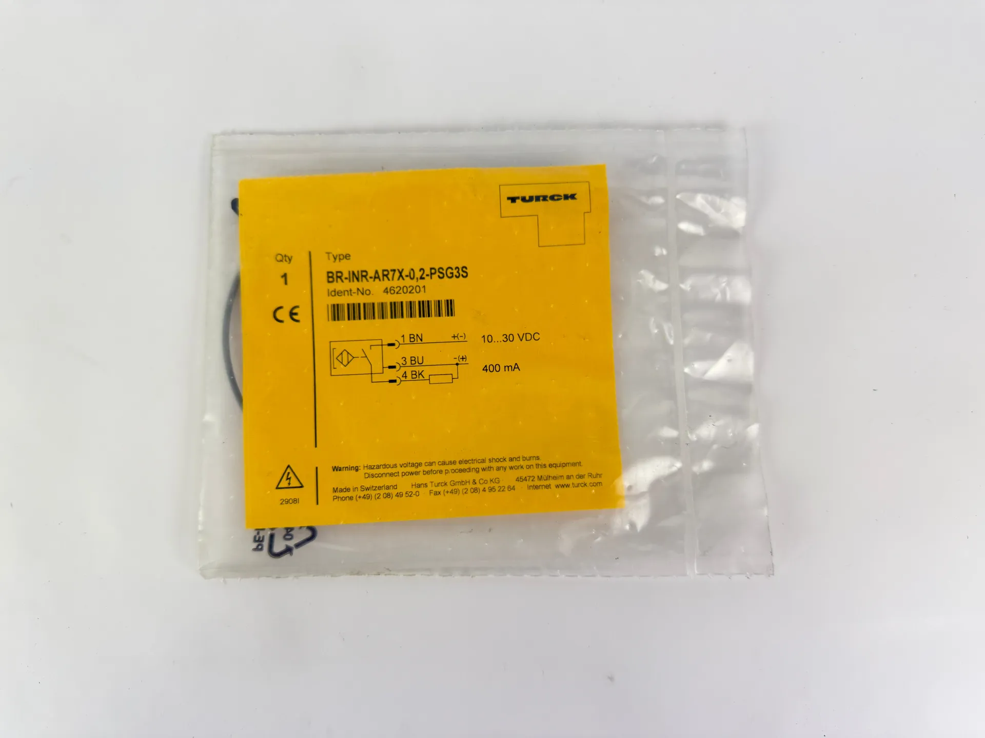 1x Turck BR-INR-AR7X-0.2-PSG3S Cylinder Proximity Sensor 10-30VDC 4620201 - Thumbnail 3