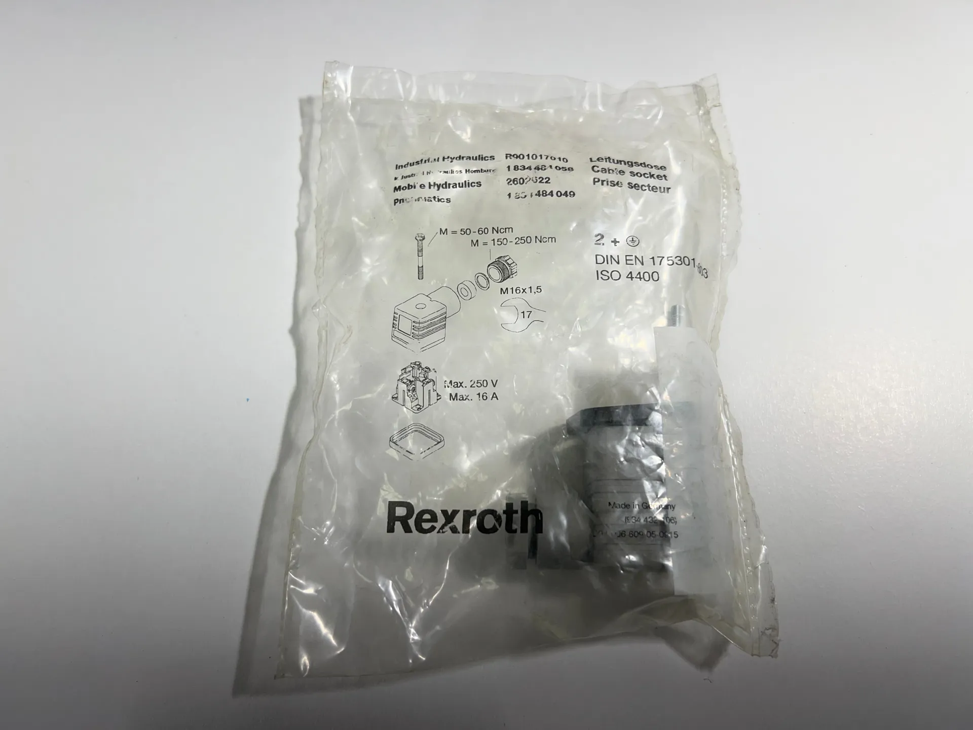 Rexroth Solenoid Plug – R901017010 1 834 484 058 (1 Piece, Fit for Rexroth) - Thumbnail 2
