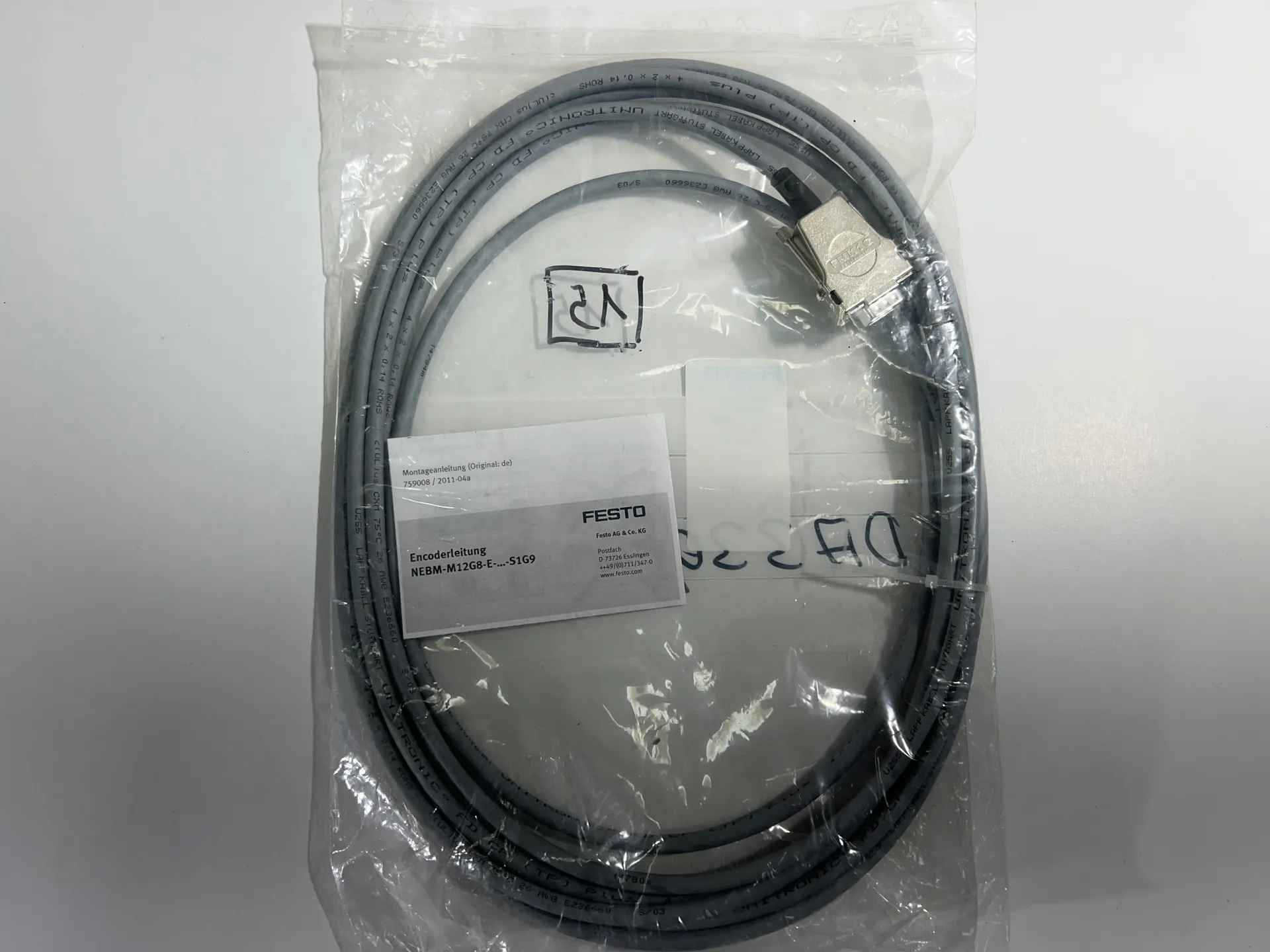 Festo NEBM-M12G8-E-5-S1G9 Encoder Cable 550748 - Thumbnail 3
