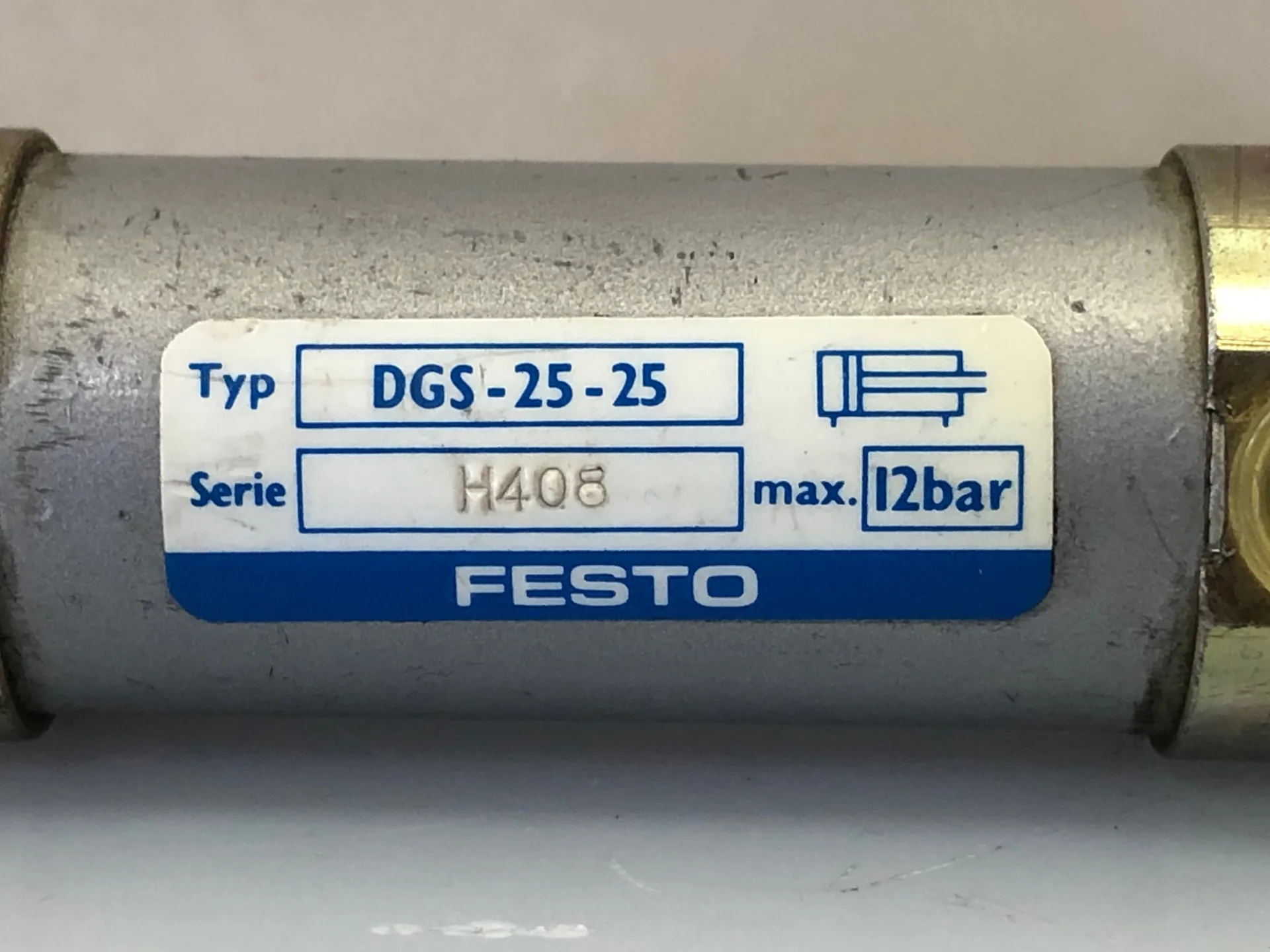 Festo DGS-25-25 H408 Pneumatic Cylinder 25mm Bore 25mm Stroke Double Acting - Thumbnail 2