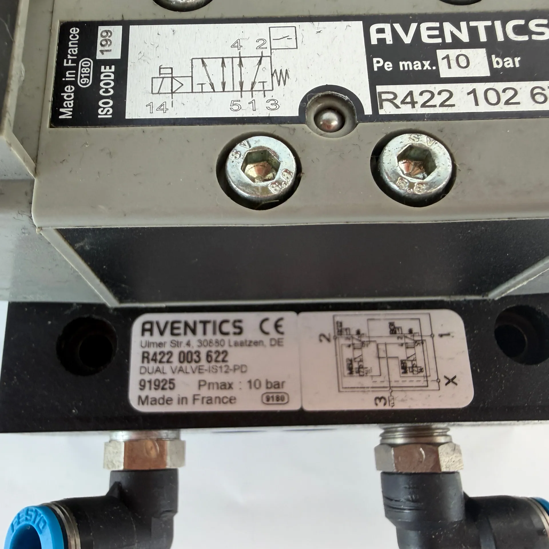 AVENTICS Dual 5/2 Pneumatic Valves R422 102 677 Valve Island R422 003 622 Sensors - Thumbnail 8