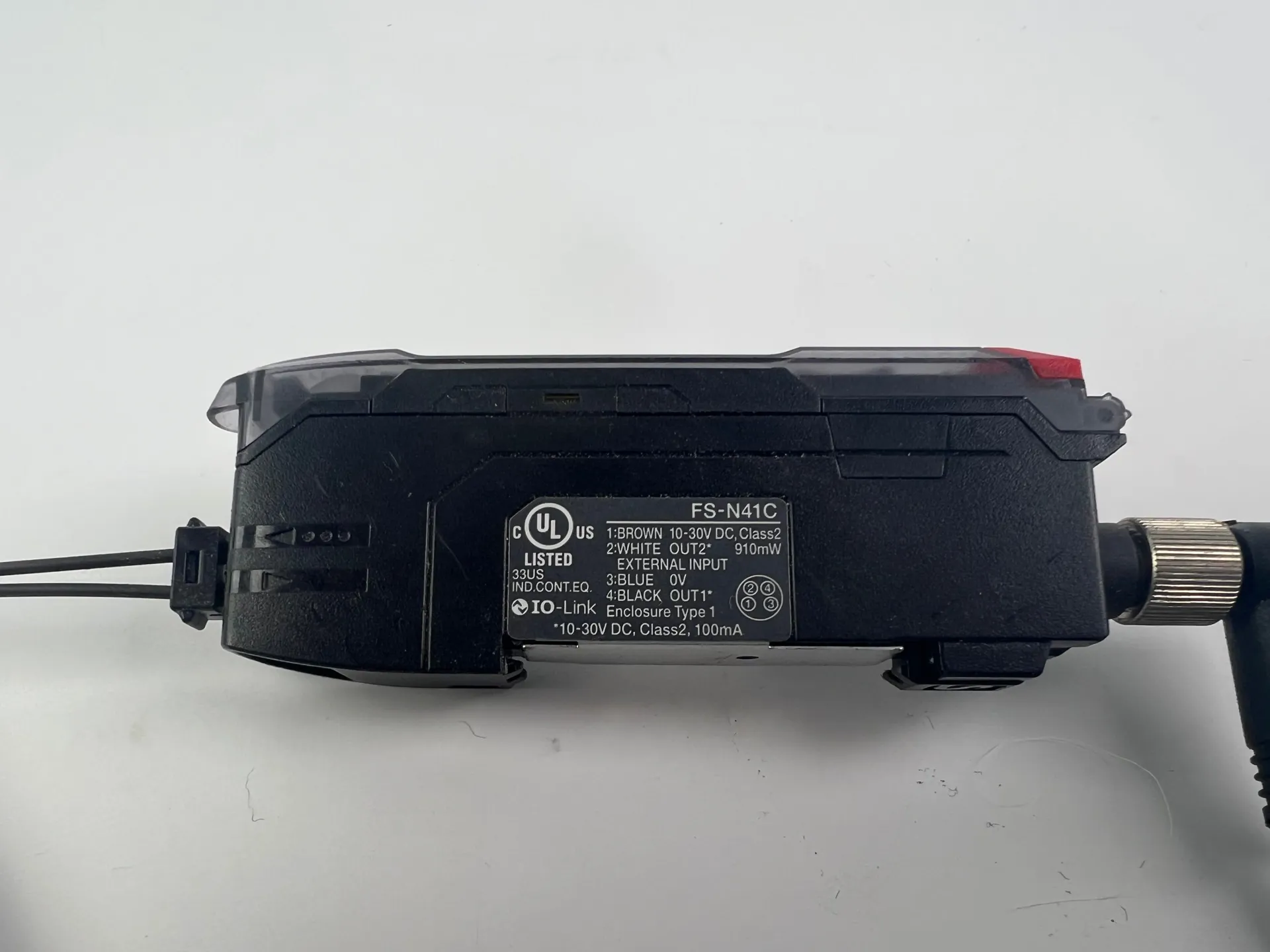 Keyence FS-N41C Fiber Optic Sensor + 2x FU-52TZ Heads with 2.5m Cable - Thumbnail 2