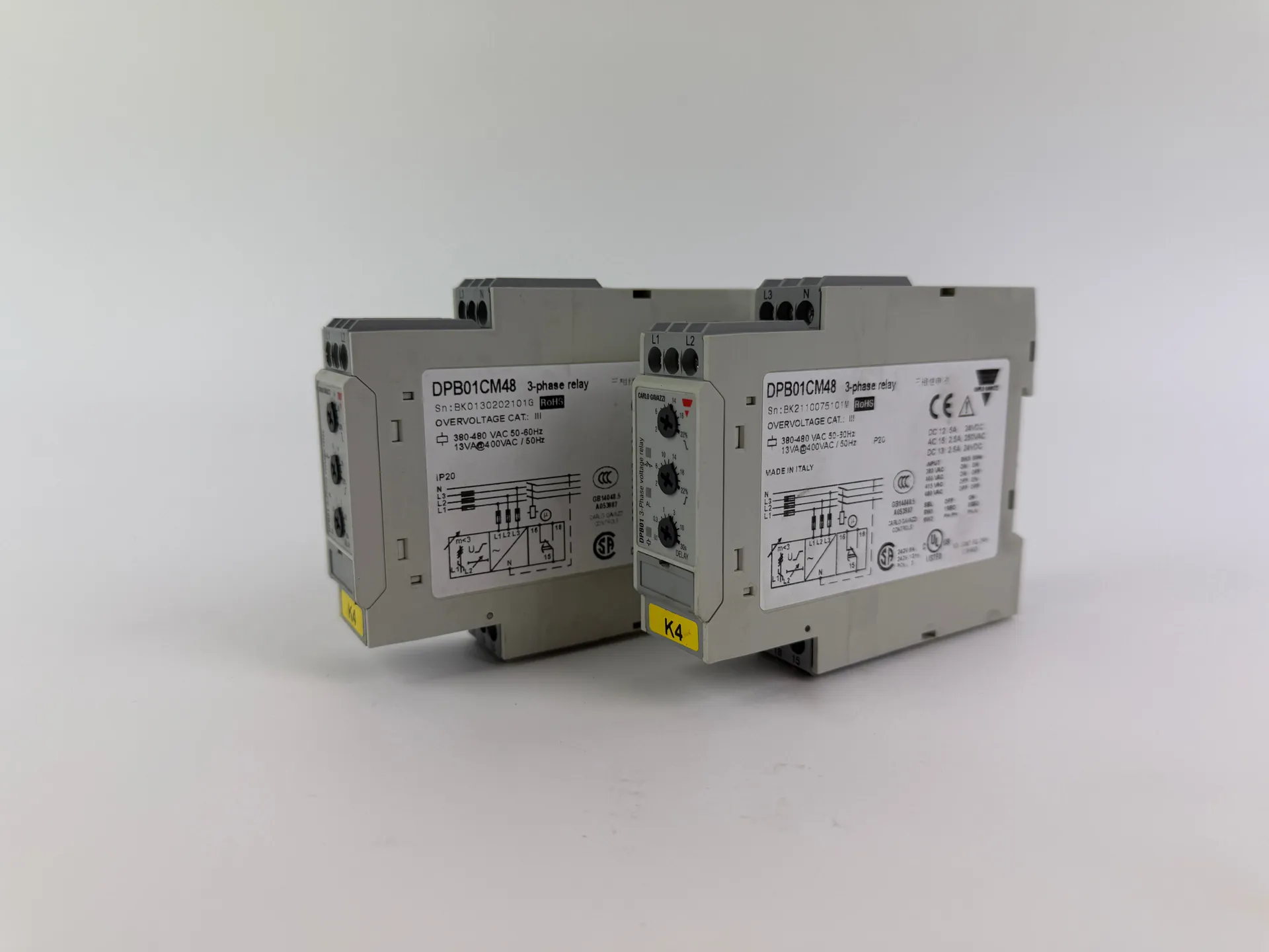 1x Carlo Gavazzi DPB01CM48 3-Phase Voltage Relay 380–480 VAC - Thumbnail 4