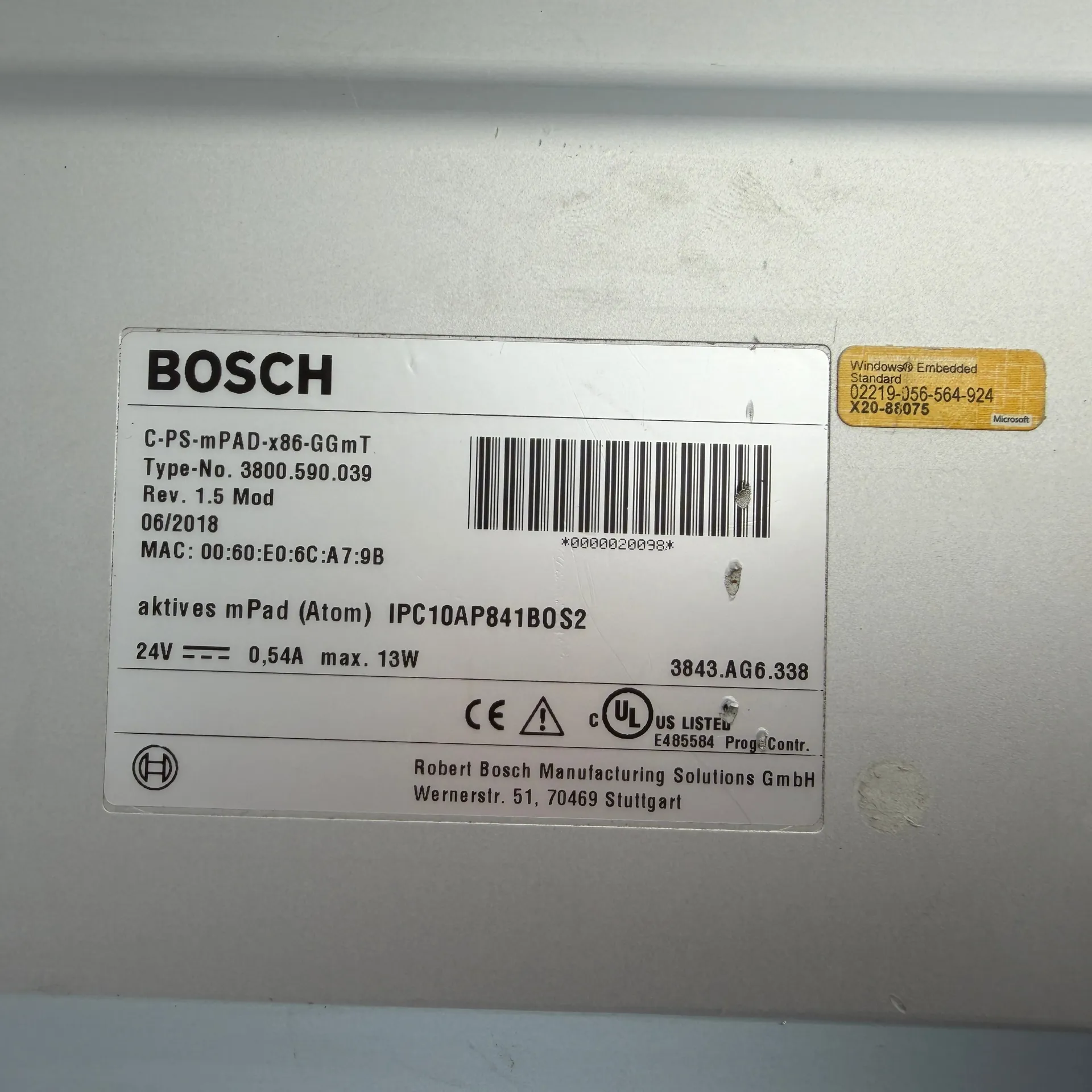 For Parts/Repair Bosch C-PS-mPAD-x86-GGmT HMI Touch Panel 3800.590.039 - Thumbnail 14