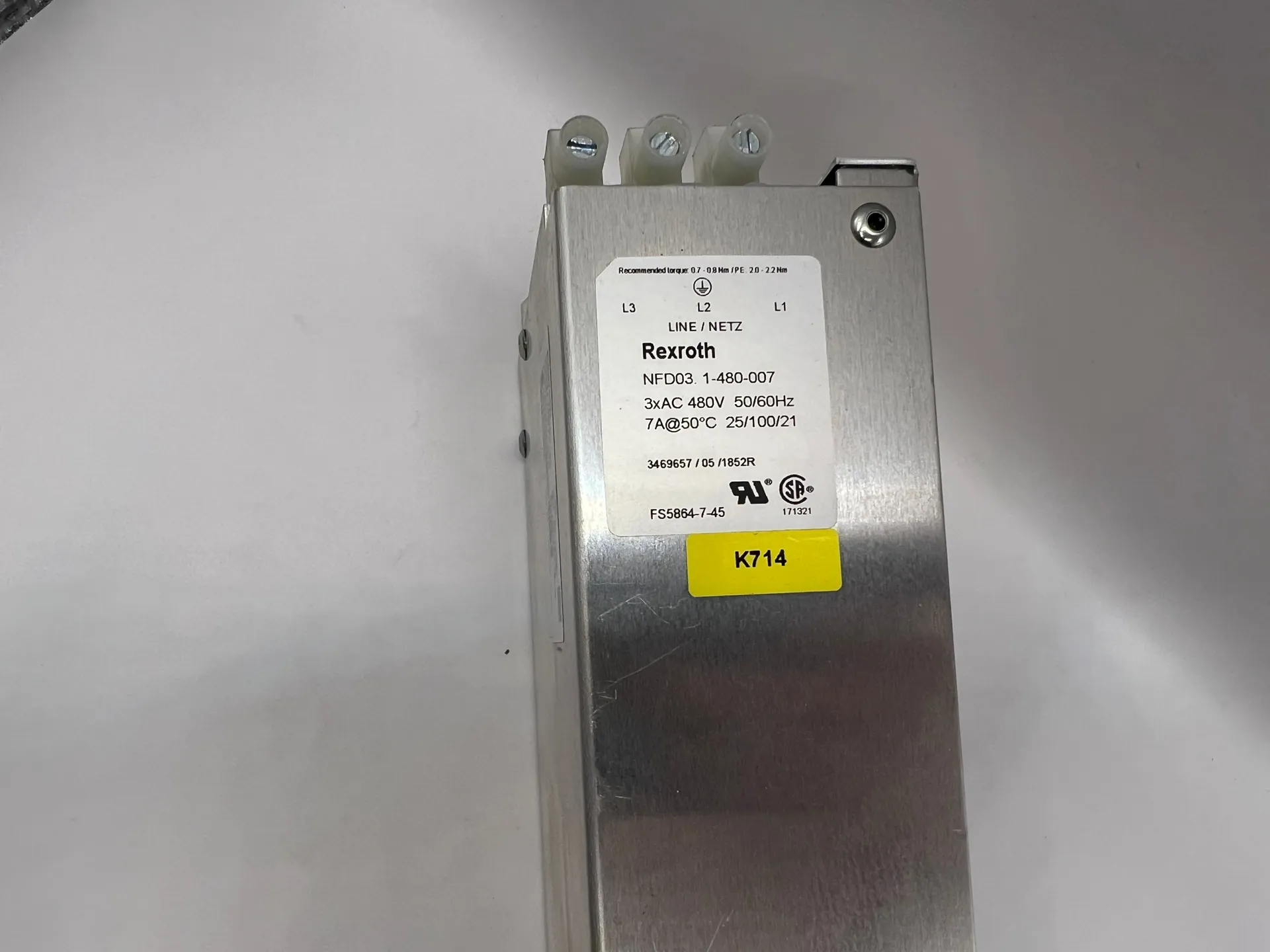 1x Rexroth NFD03.1-480-007 Power Line Filter R911286917 - Thumbnail 3