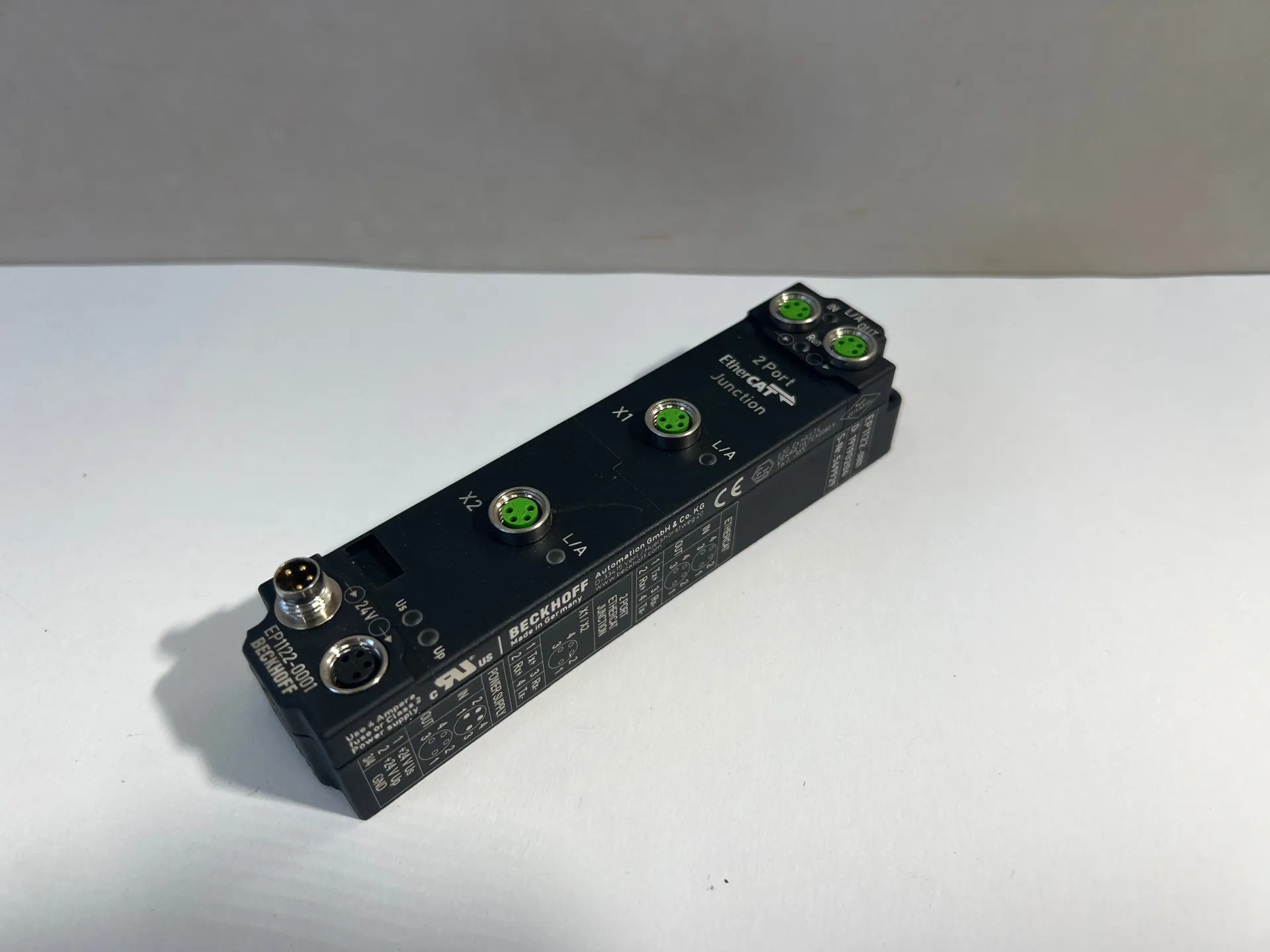 Beckhoff EtherCAT Box, 2-Port Branch, M8 | EP1122-0001