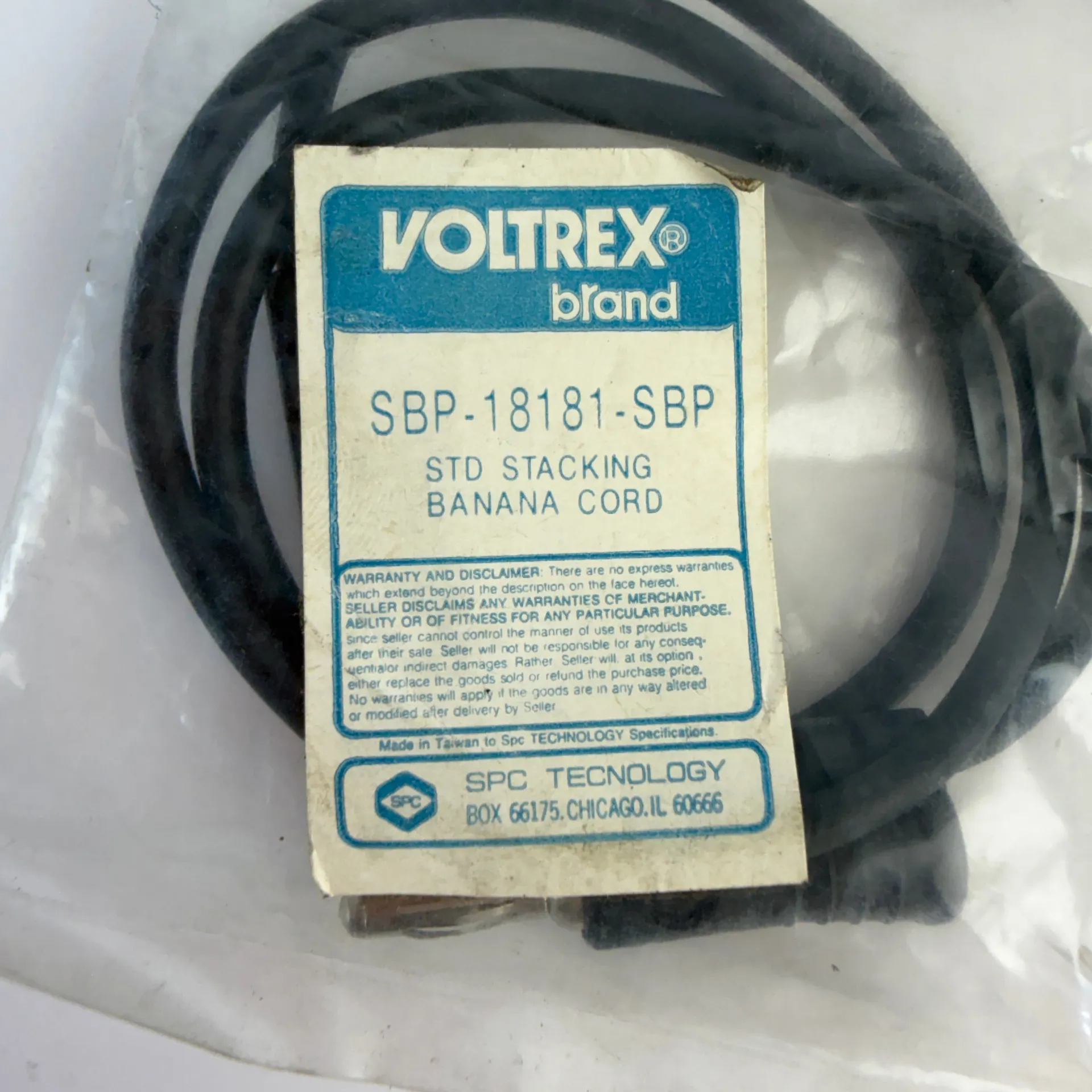 Voltrex SBP-18181-SBP Standard Stacking Banana Test Cord Black – Lot of 6 - Thumbnail 4
