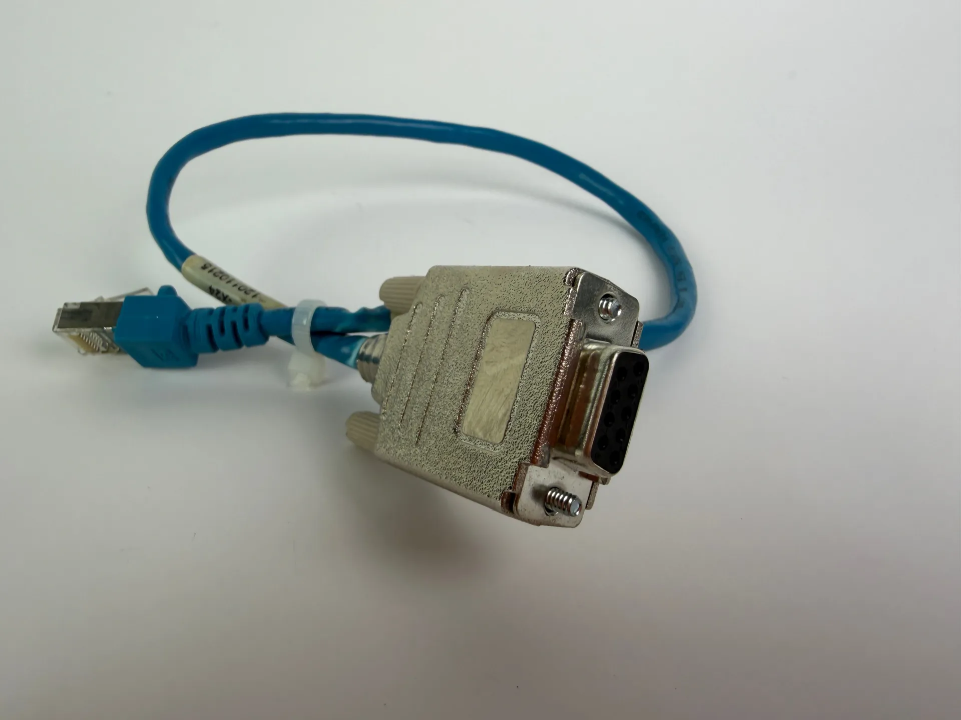 1x RJ45 to DB9 RS232 Serial Adapter Cable 30cm CAT5e Industrial PLC CNC - Image 1