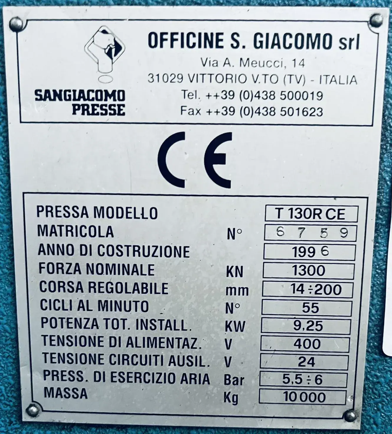Sangiacomo T 130 RCE - Thumbnail 8