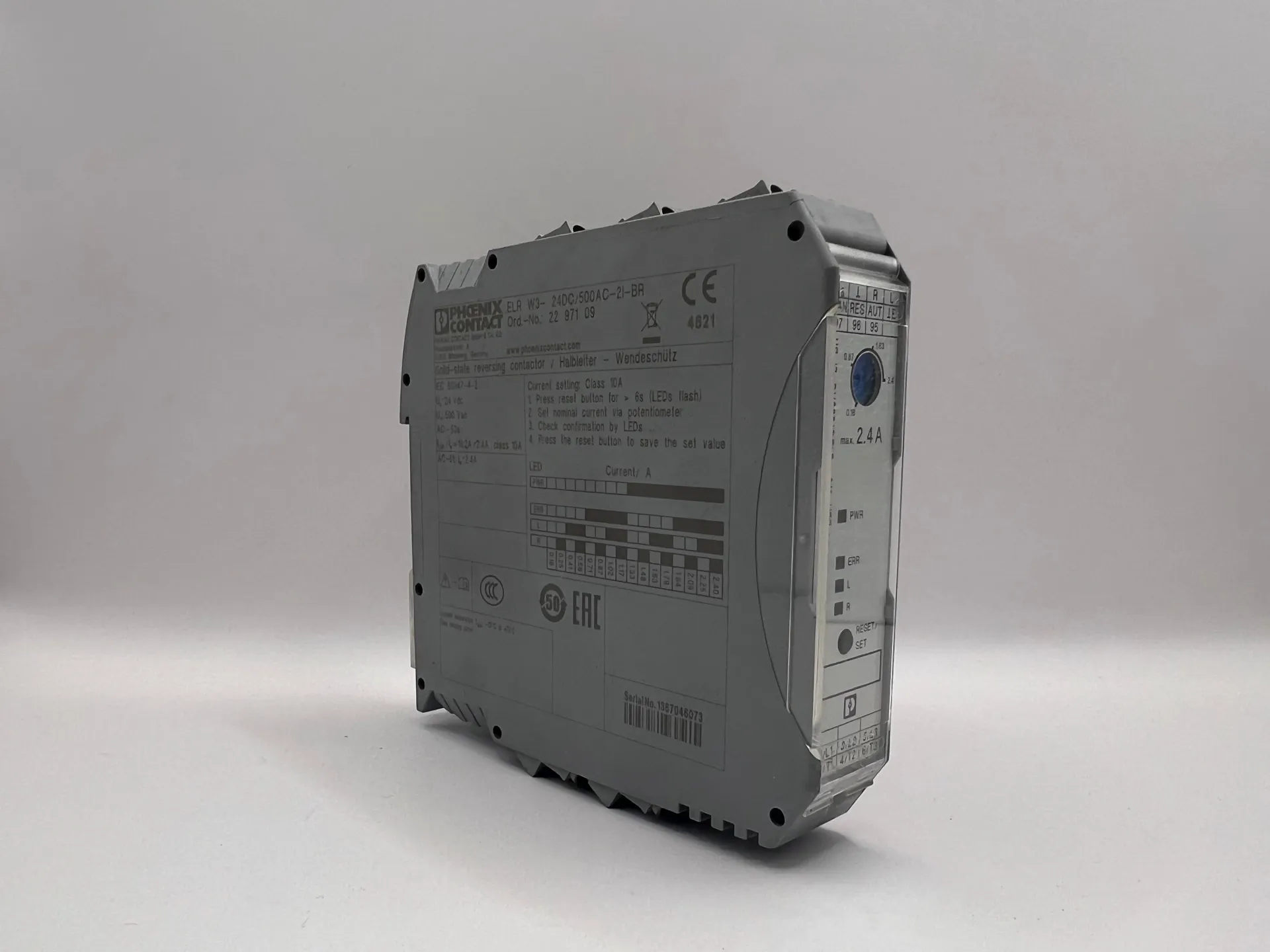 Phoenix Contact ELR W3-24DC/500AC-2I-BR Hybrid Motor Starter 2297109 24V DC 500V AC - Thumbnail 2