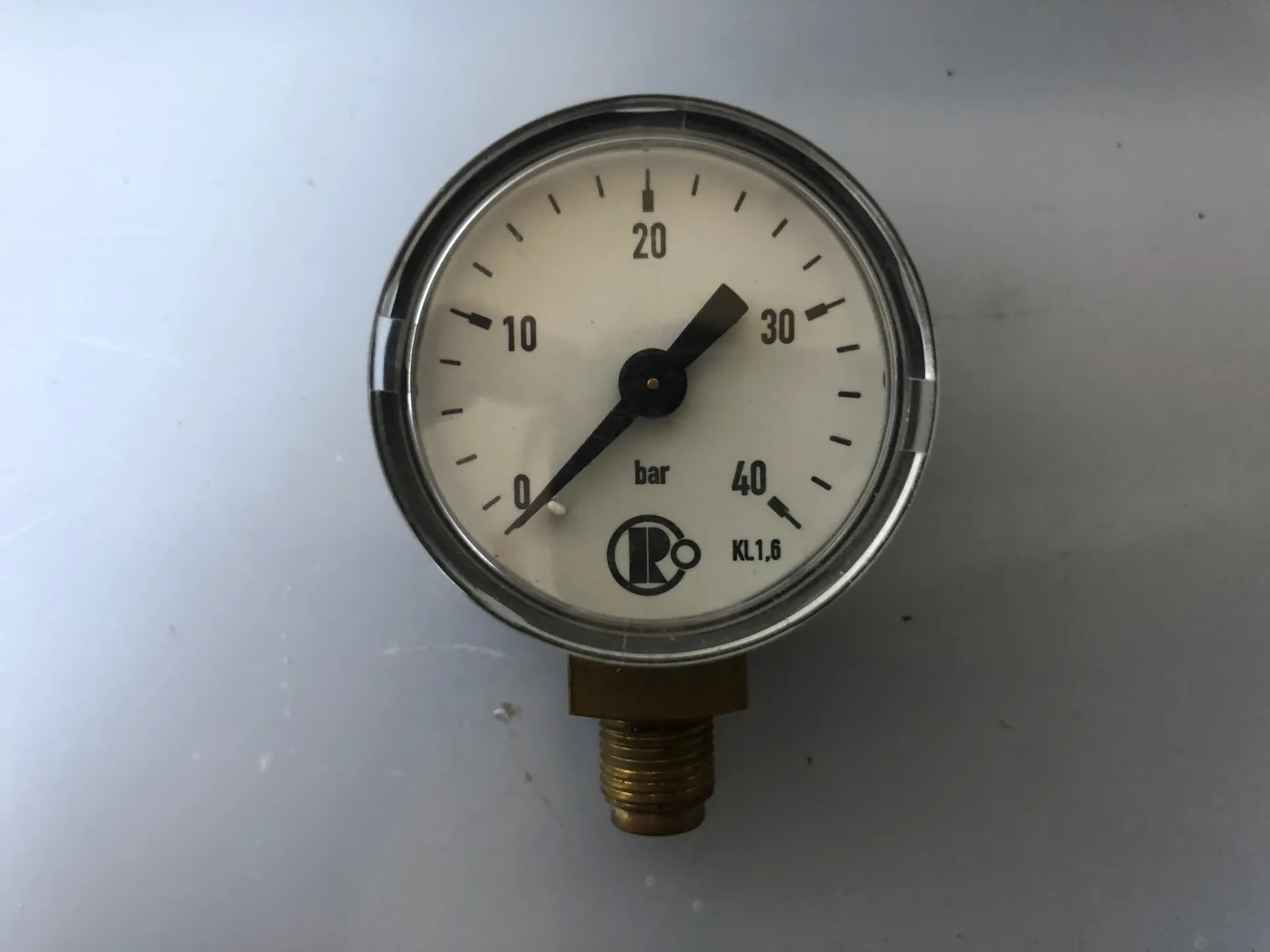 1x Riegler KL 1.6 Manometer Pressure Gauge 0–40 Bar - Thumbnail 3