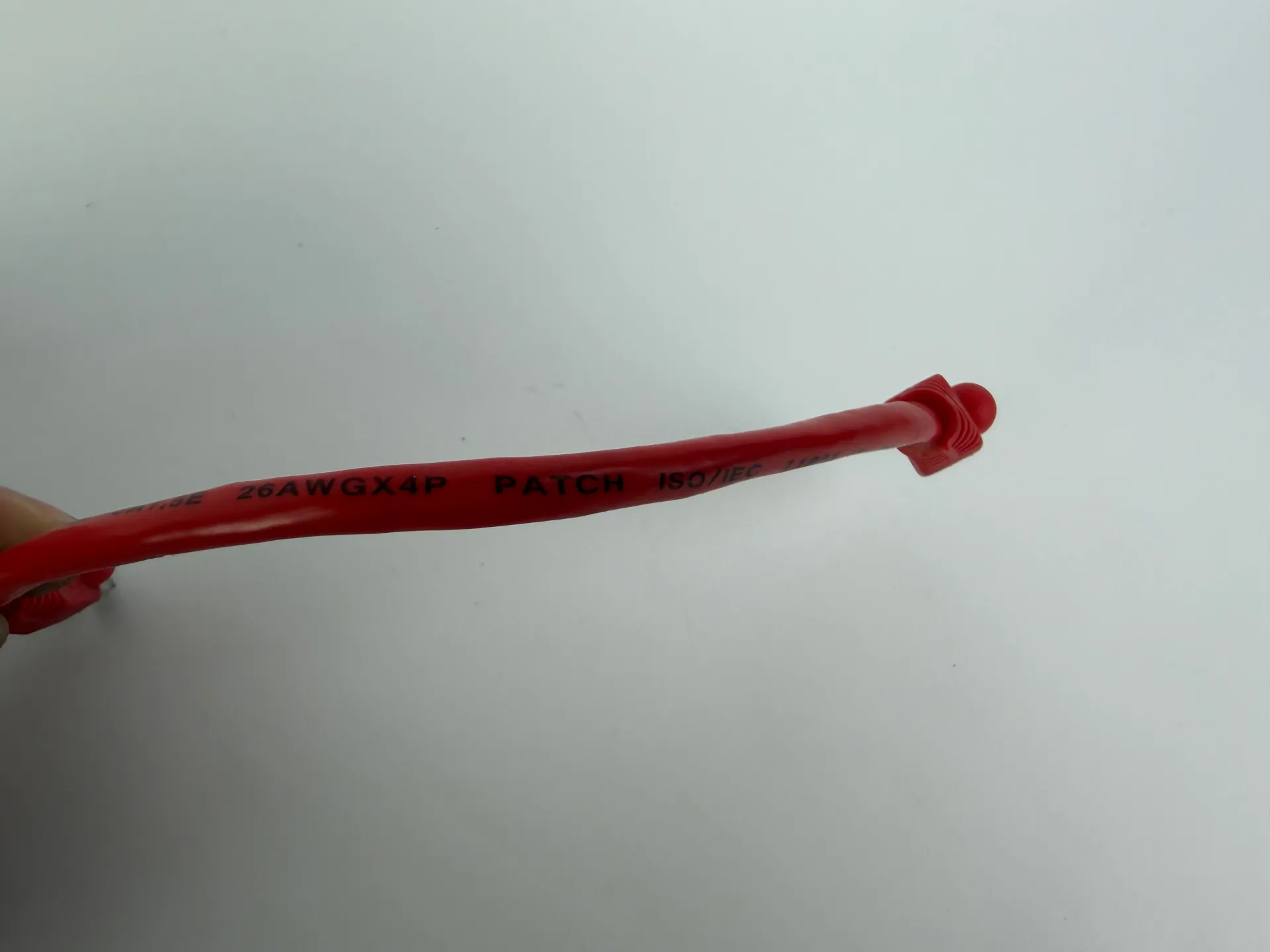 1x Inline CAT5e SFTP Ethernet Patch Cable 0.25m RJ45 Shielded 26AWG Red 300MHz - Thumbnail 8