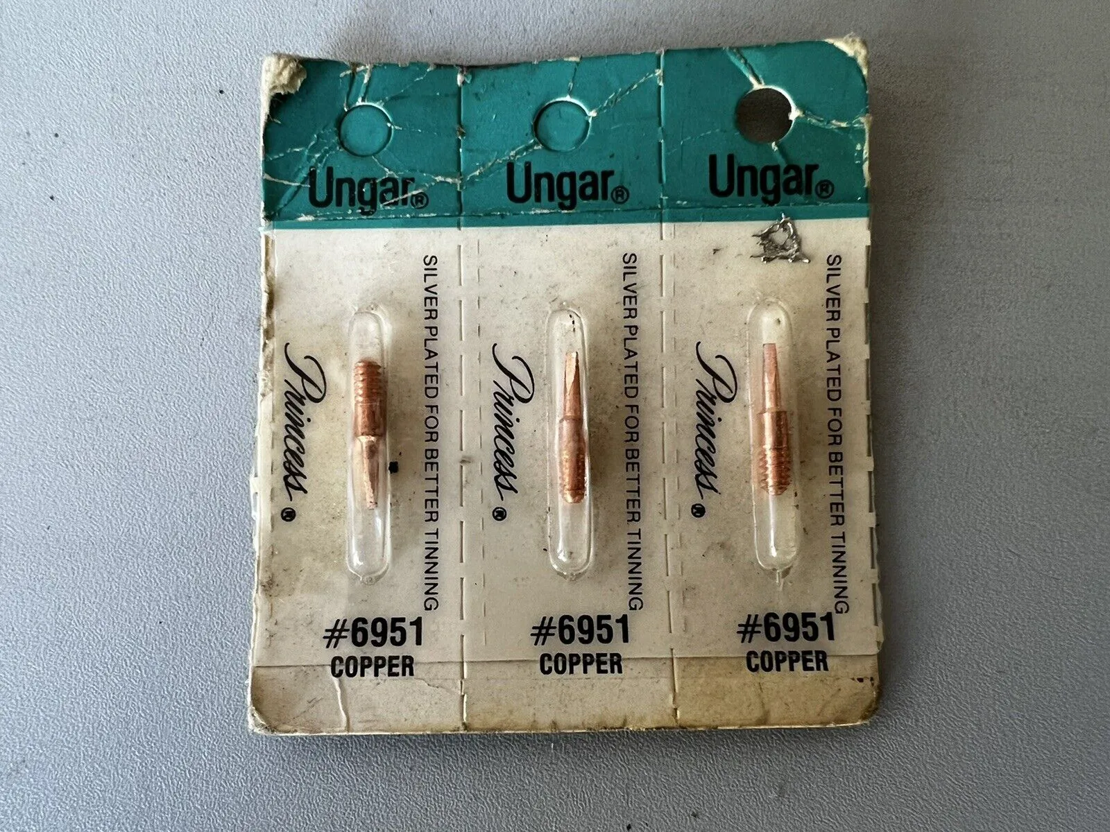 Ungar 6951, 1/8"" Thread - 1/16"" (0.015"") Conical Copper Soldering Tip - Thumbnail 2