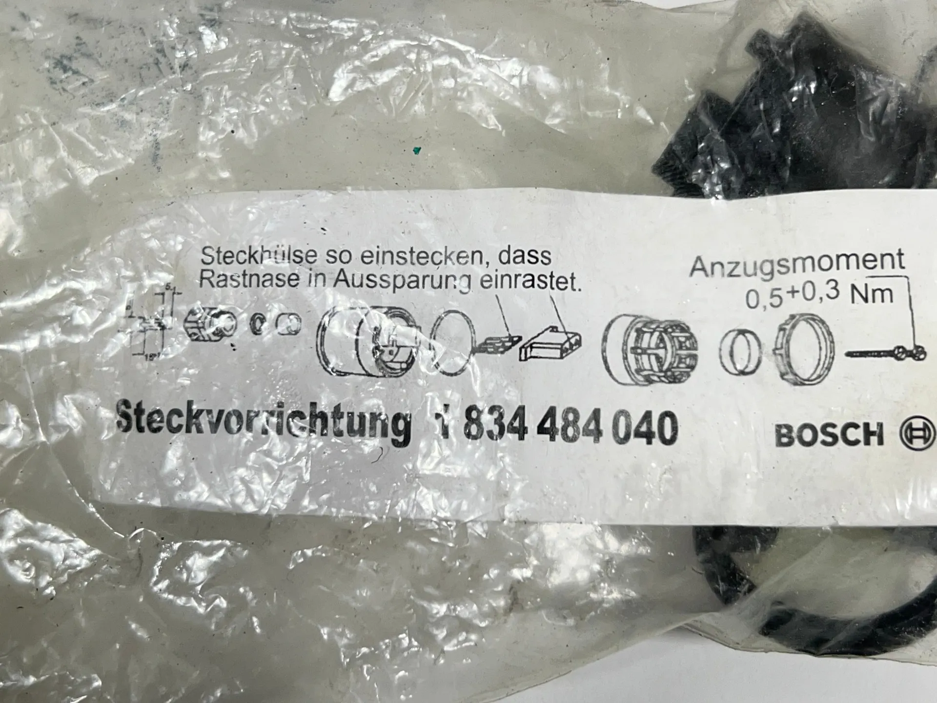 Bosch 1-834-484-040 1834484040 Line Connector For Position Sensor AC/DC - Thumbnail 2