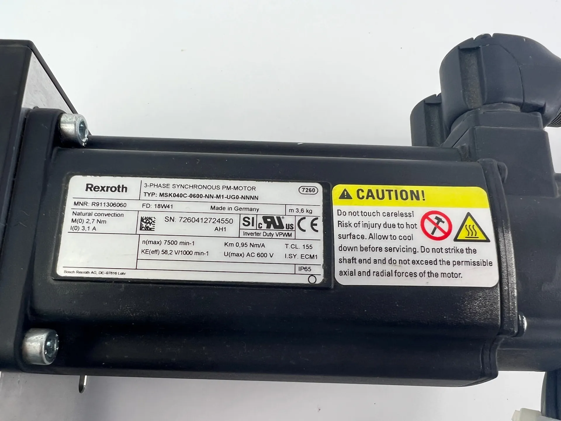 Rexroth R030513265 CKK-110-NNG1 Compact Module + R911306060 MSK040C-0600-NN-M1-UG0-NNNN Motor + 2 Cables + 2 Sensors - Thumbnail 8
